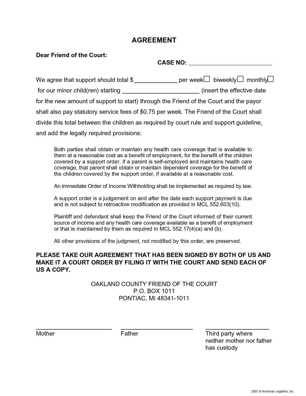 child support letter of agreement template example-Notarized Letter Agreement format Inspirationa Notarized Letter Agreement format New Voluntary Child Support 12-h