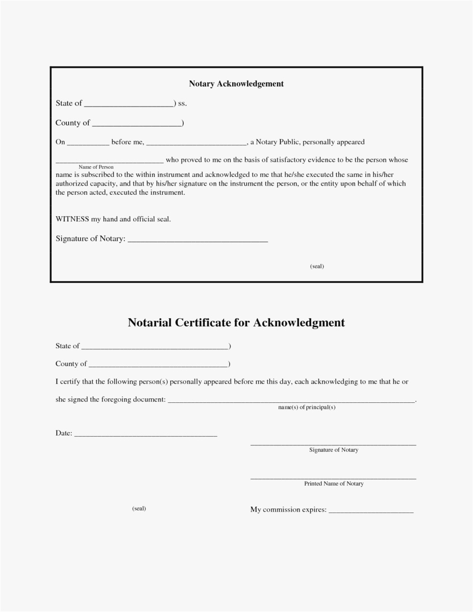 Notary Letter Template - Notary Template format Fresh What is A Notarized Letter