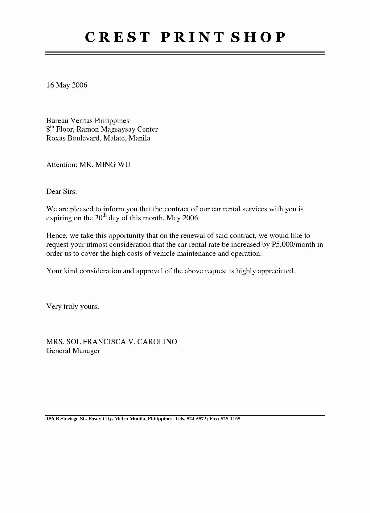 Template for Ending Lease Letter - Notice to End Tenancy Template Luxury Od Renewal Letter Sample