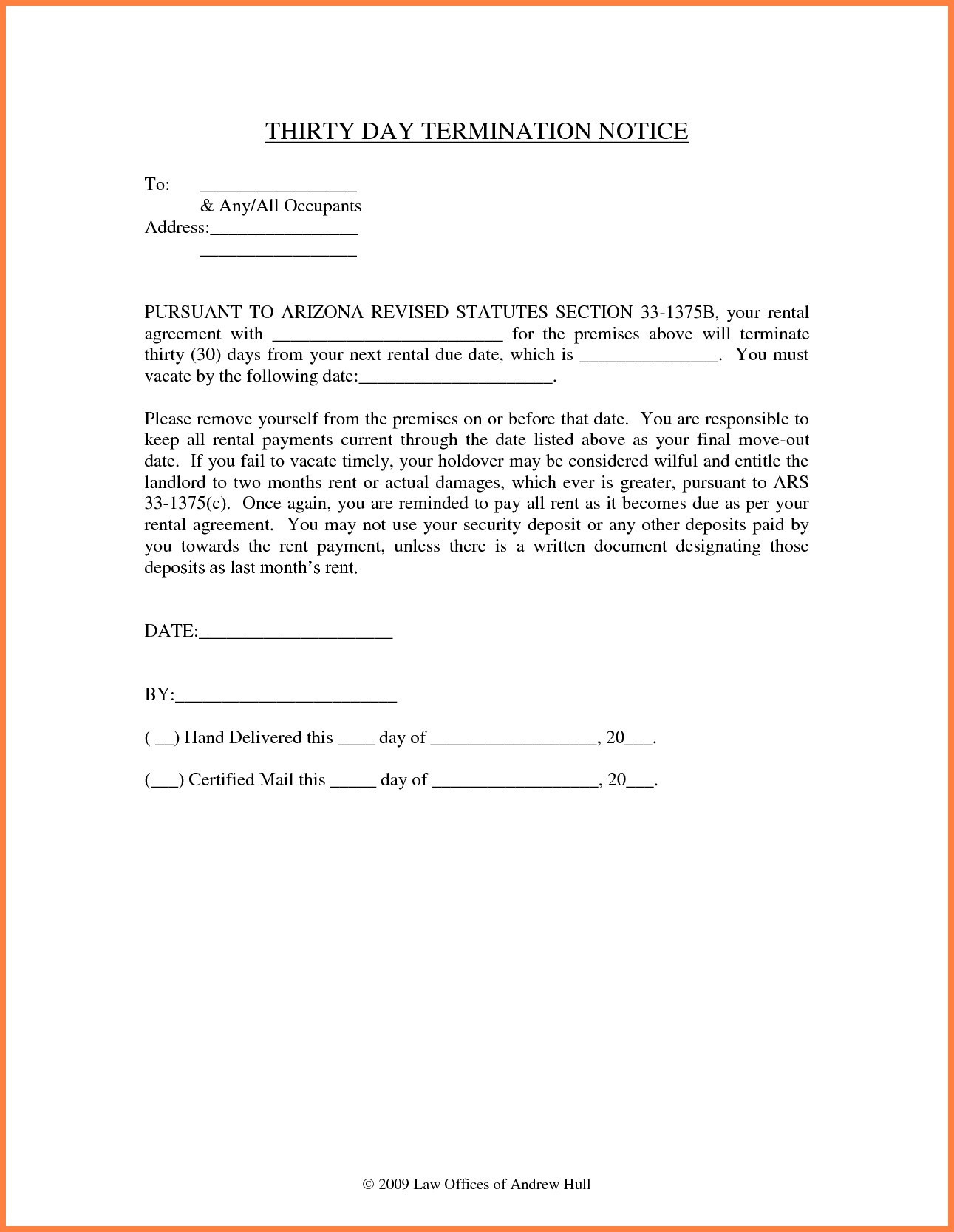 Notice to Vacate Letter to Tenant Template - Notice to Vacate Letter to Tenant Template Best Termination
