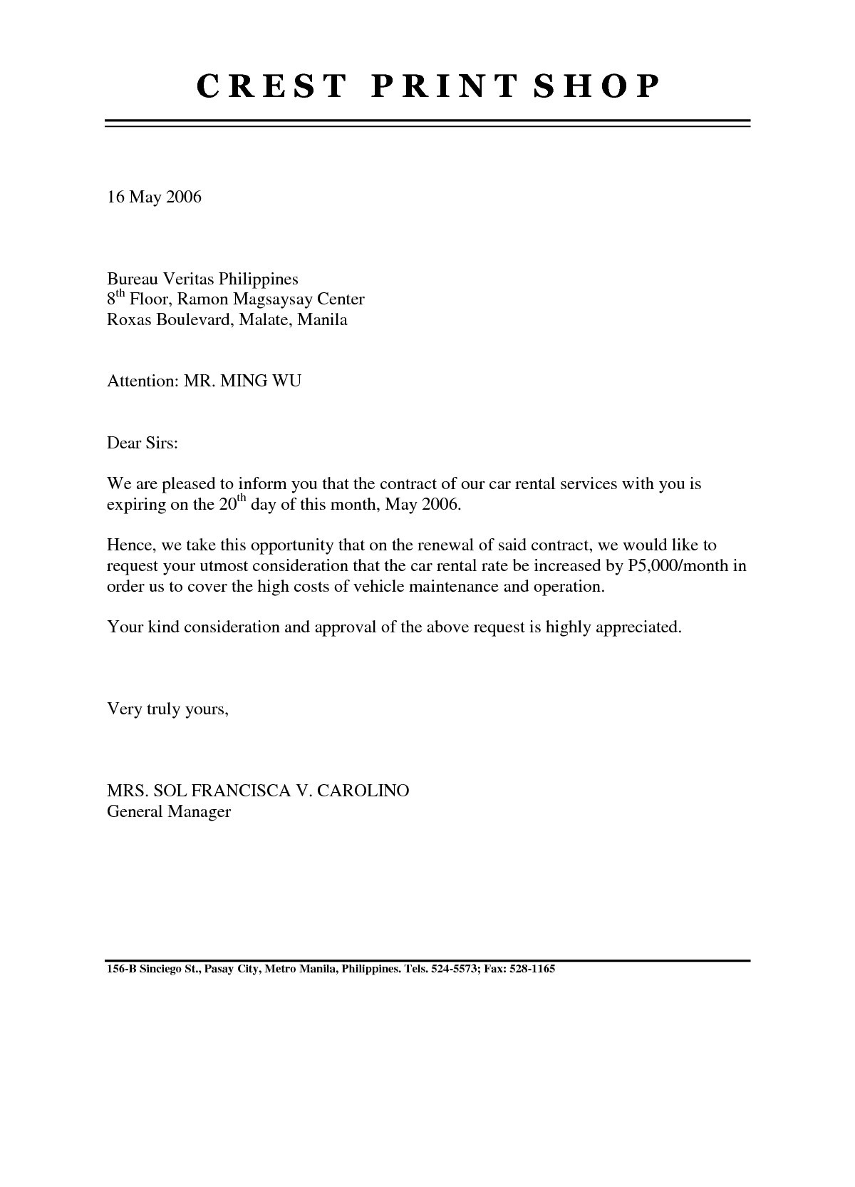 Nonrenewal Of Lease Letter Template Samples Letter Template Collection