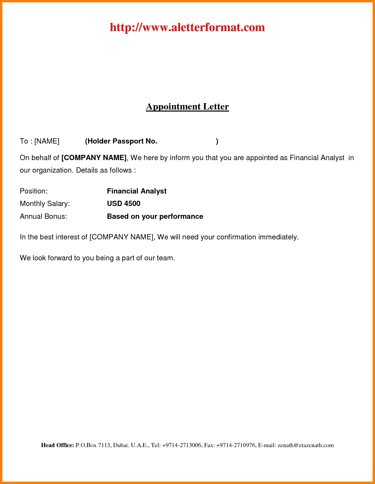 conditional offer of employment letter template Collection-offer 7-p