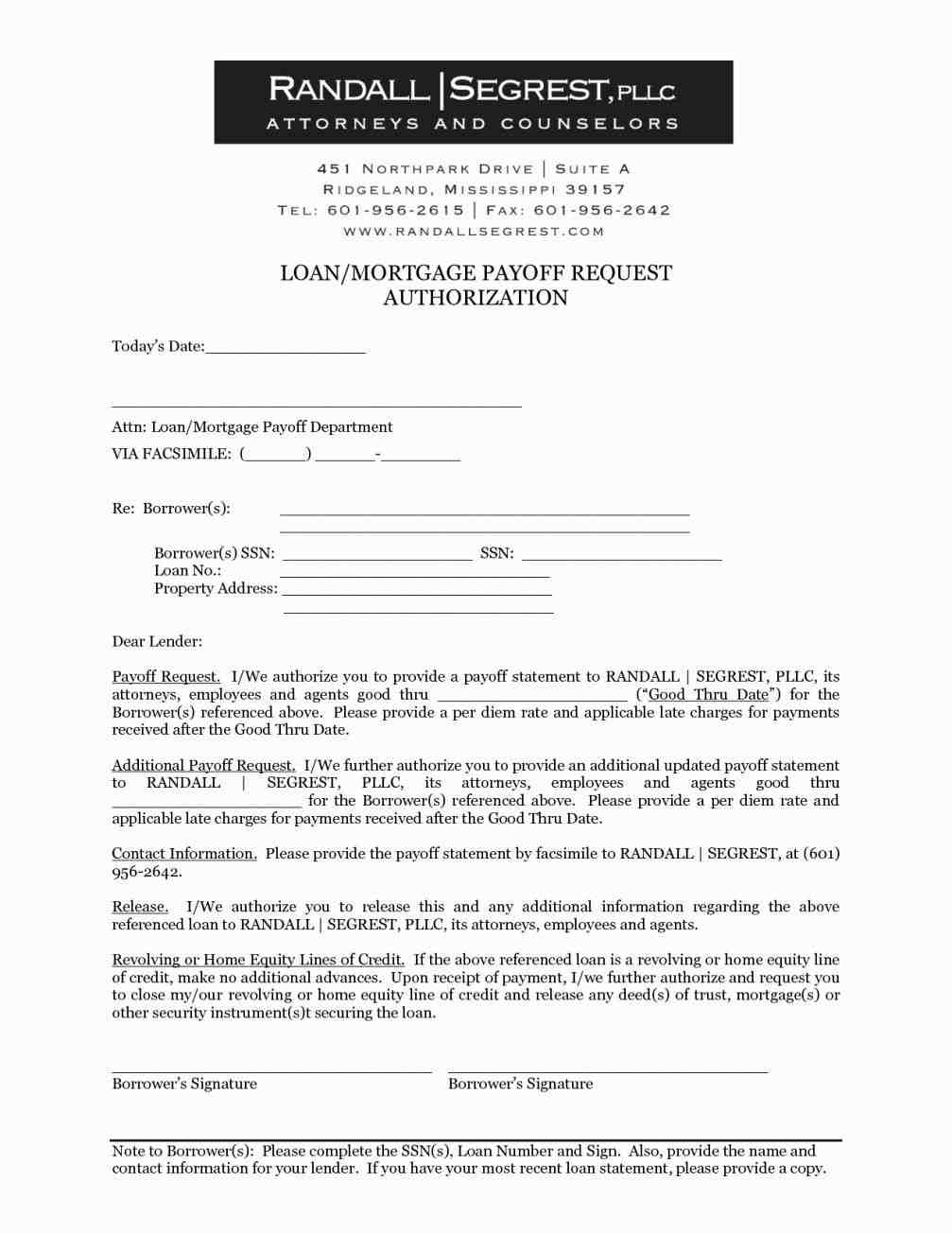 Private Mortgage Payoff Letter Template Examples Letter Template