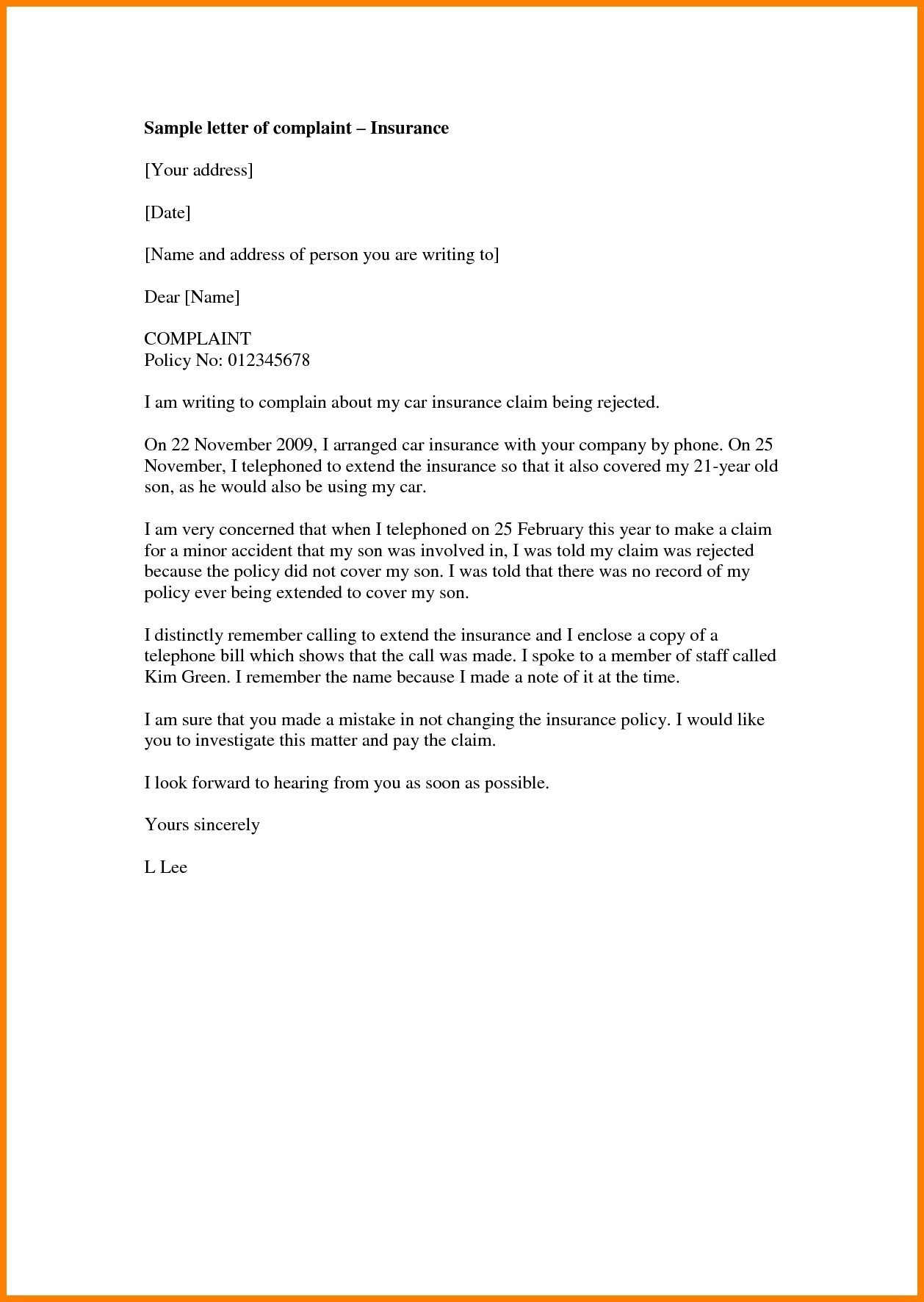 Defamation Of Character Letter Template Samples | Letter Template Collection
