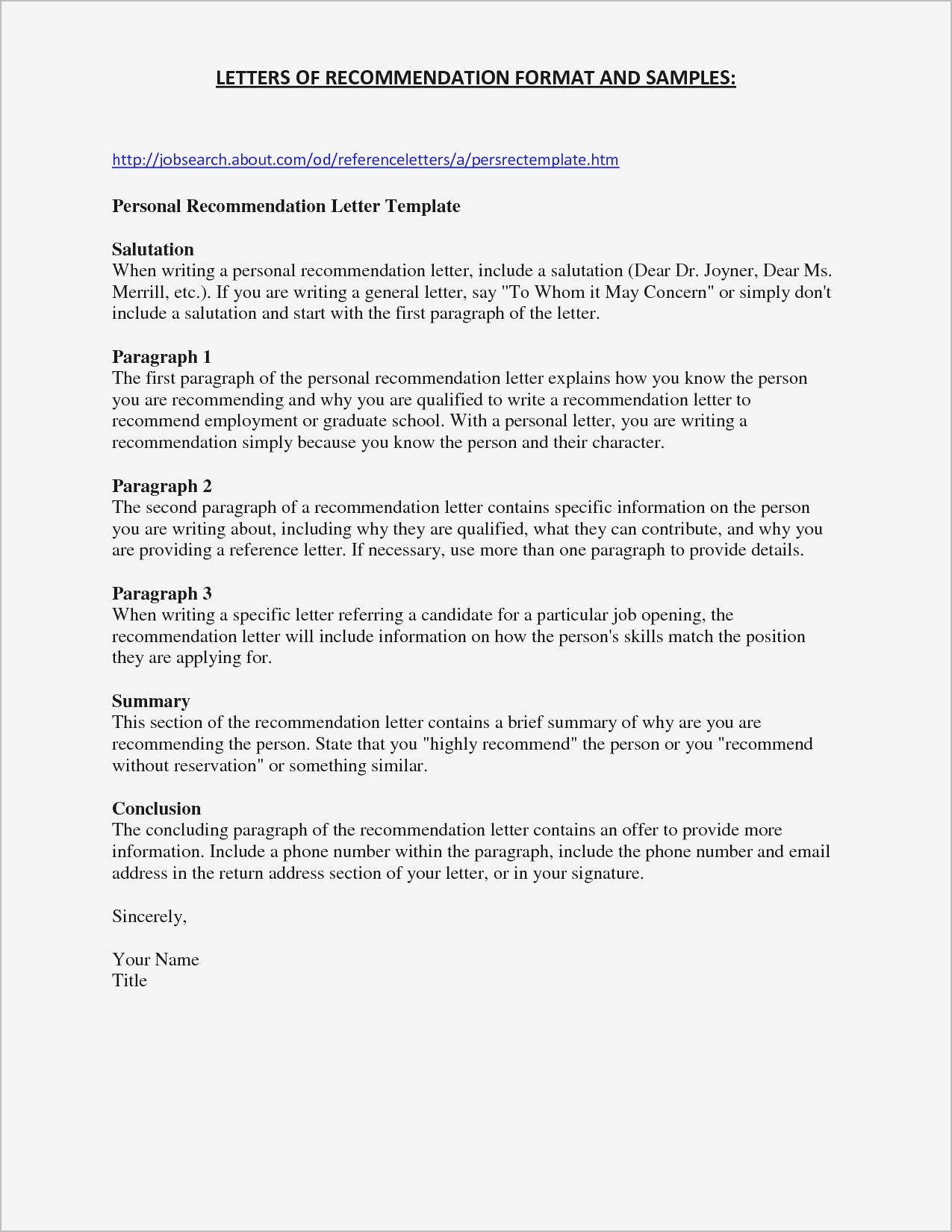 Personal Recommendation Letter Template Free - Personal Reference Letter for Job Valid Sample Personal Reference