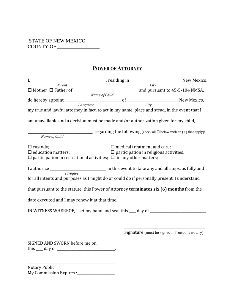 How to Write A Power Of attorney Letter Template - Power Of attorney Letter for Child Care Acurnamedia