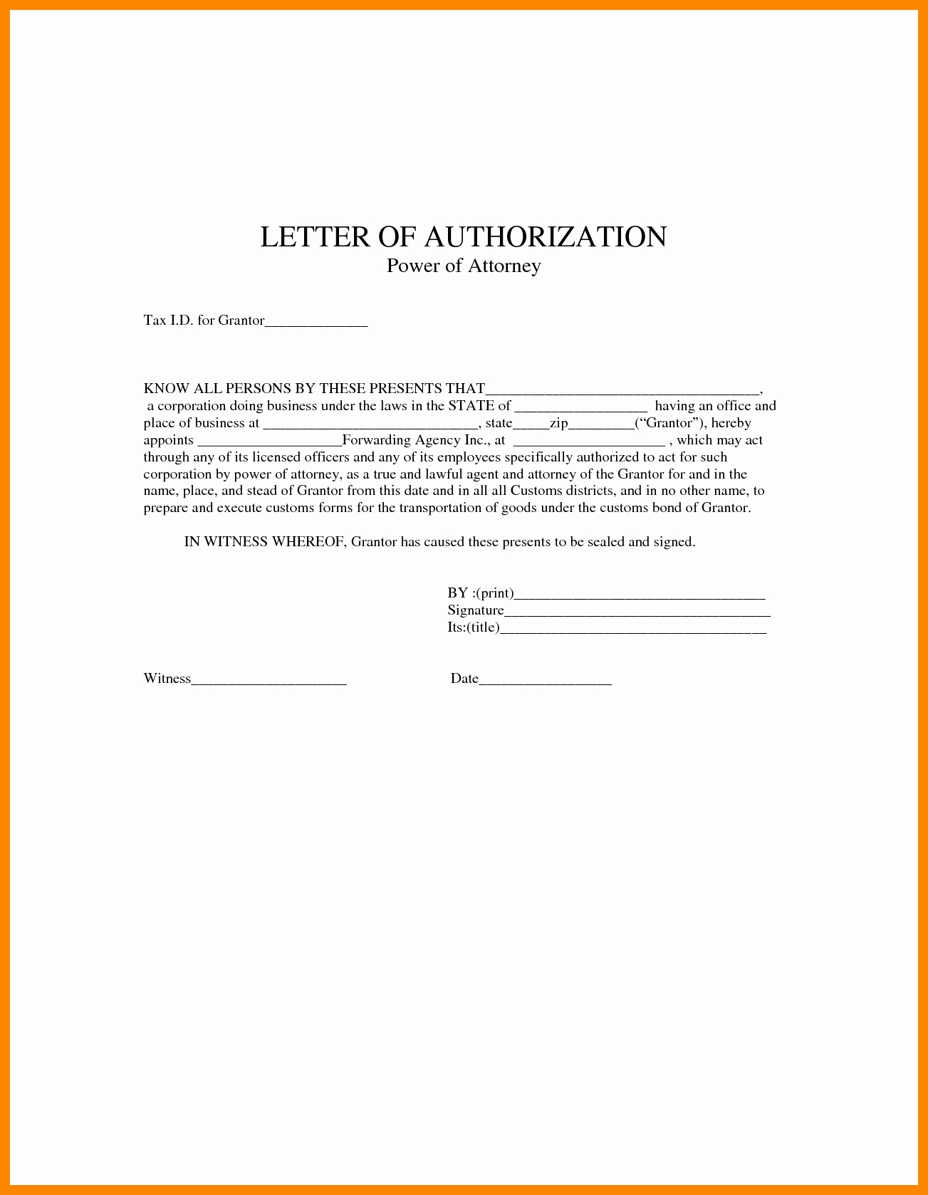 Power Of attorney Letter Template - Power Of attorney Letter Sample Acurnamedia