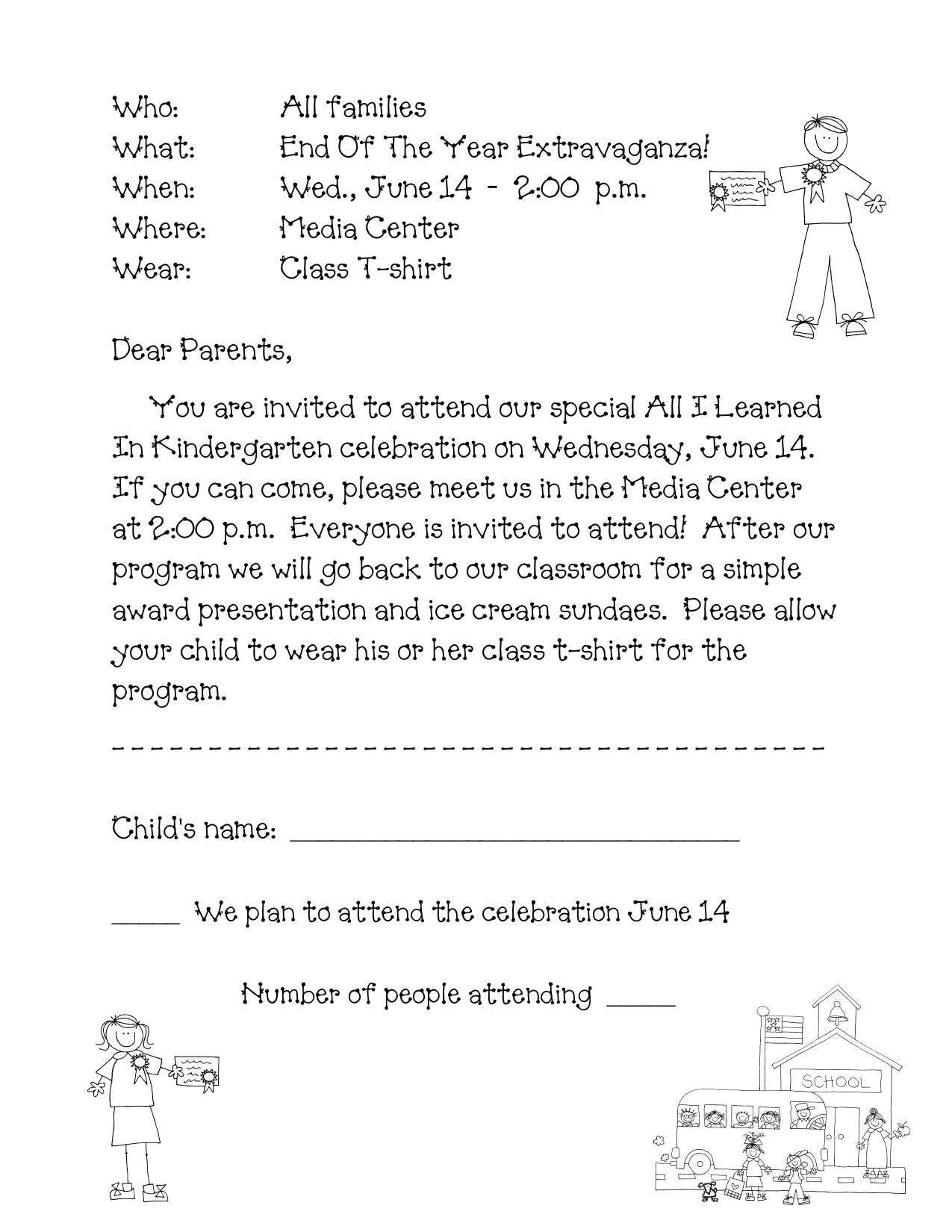 kindergarten welcome letter template Collection-preschool graduation program sample Google Search 14-r