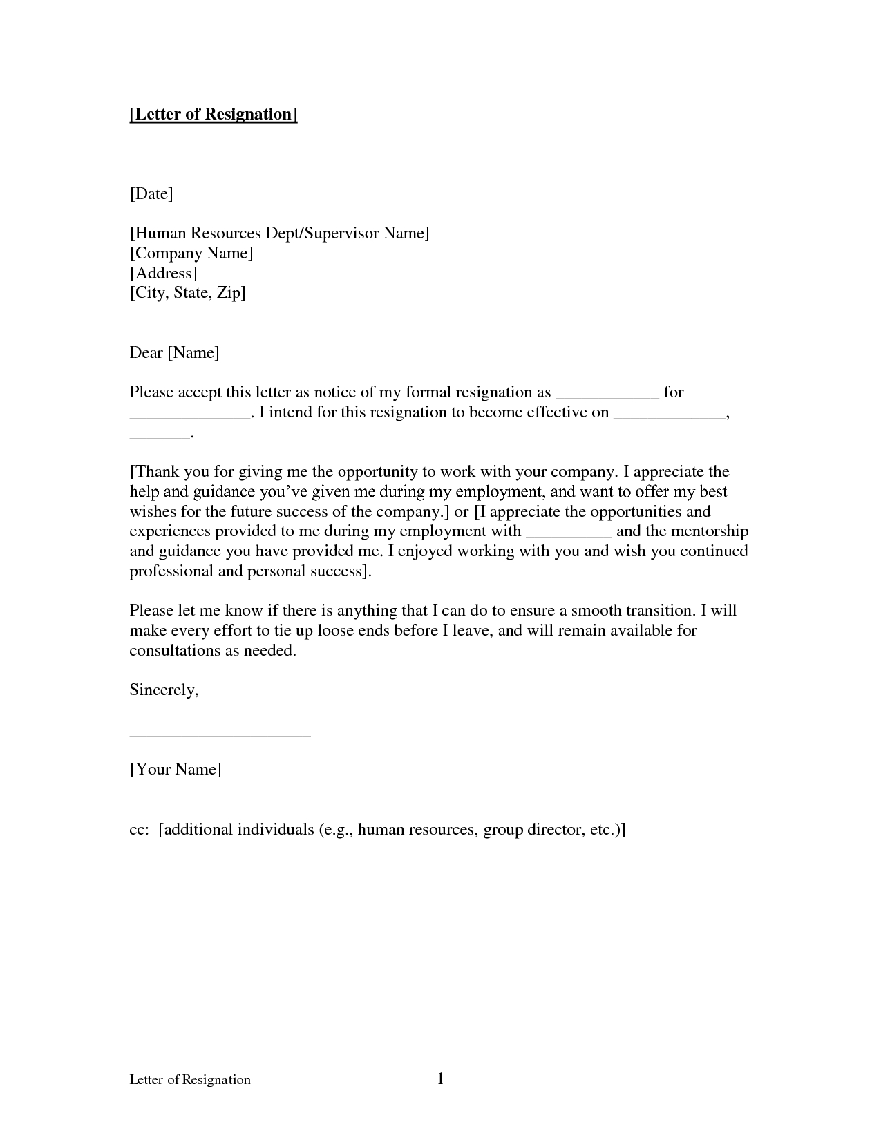 Formal Eviction Letter Template - Printable Sample Letter Of Resignation form