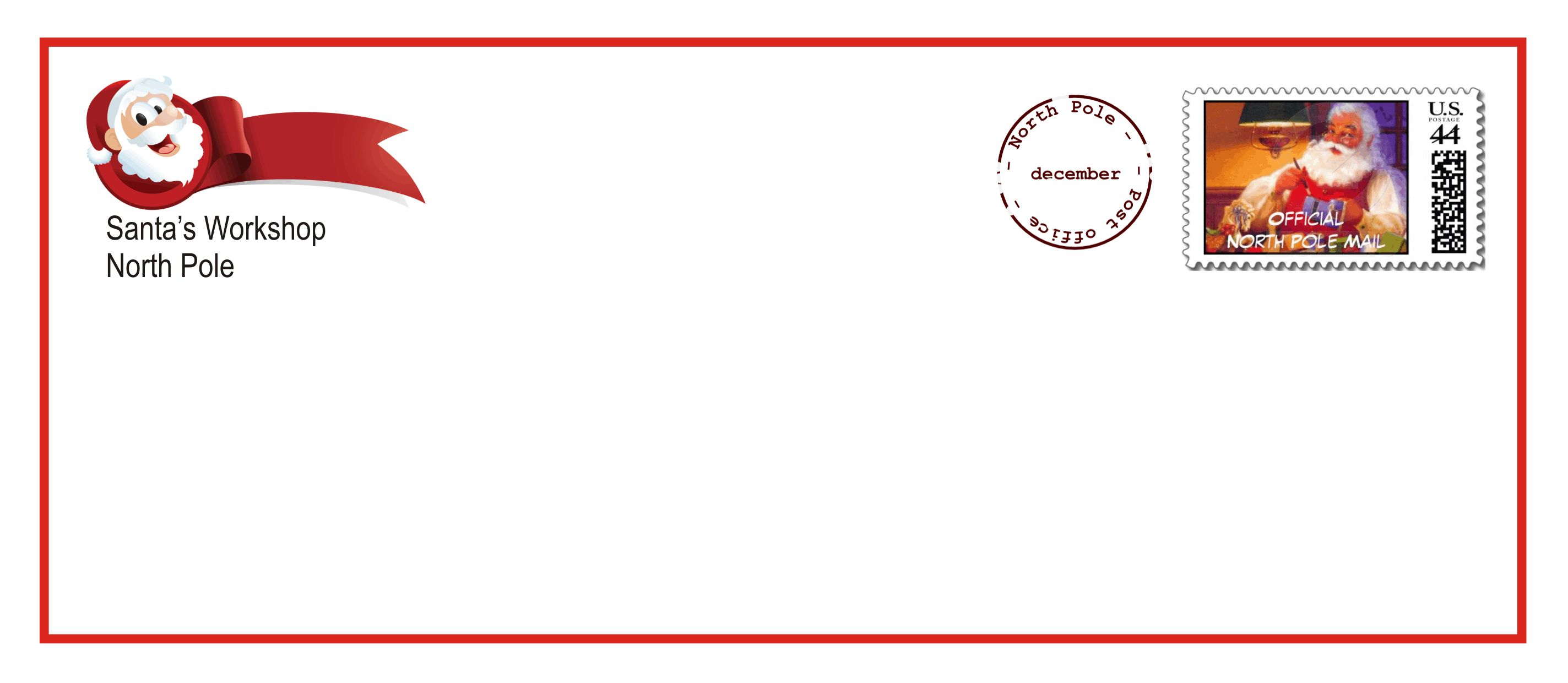 Free Letter to Santa Template Printable - Printable Santa Letter Envelopes that E with the Upgraded Letter