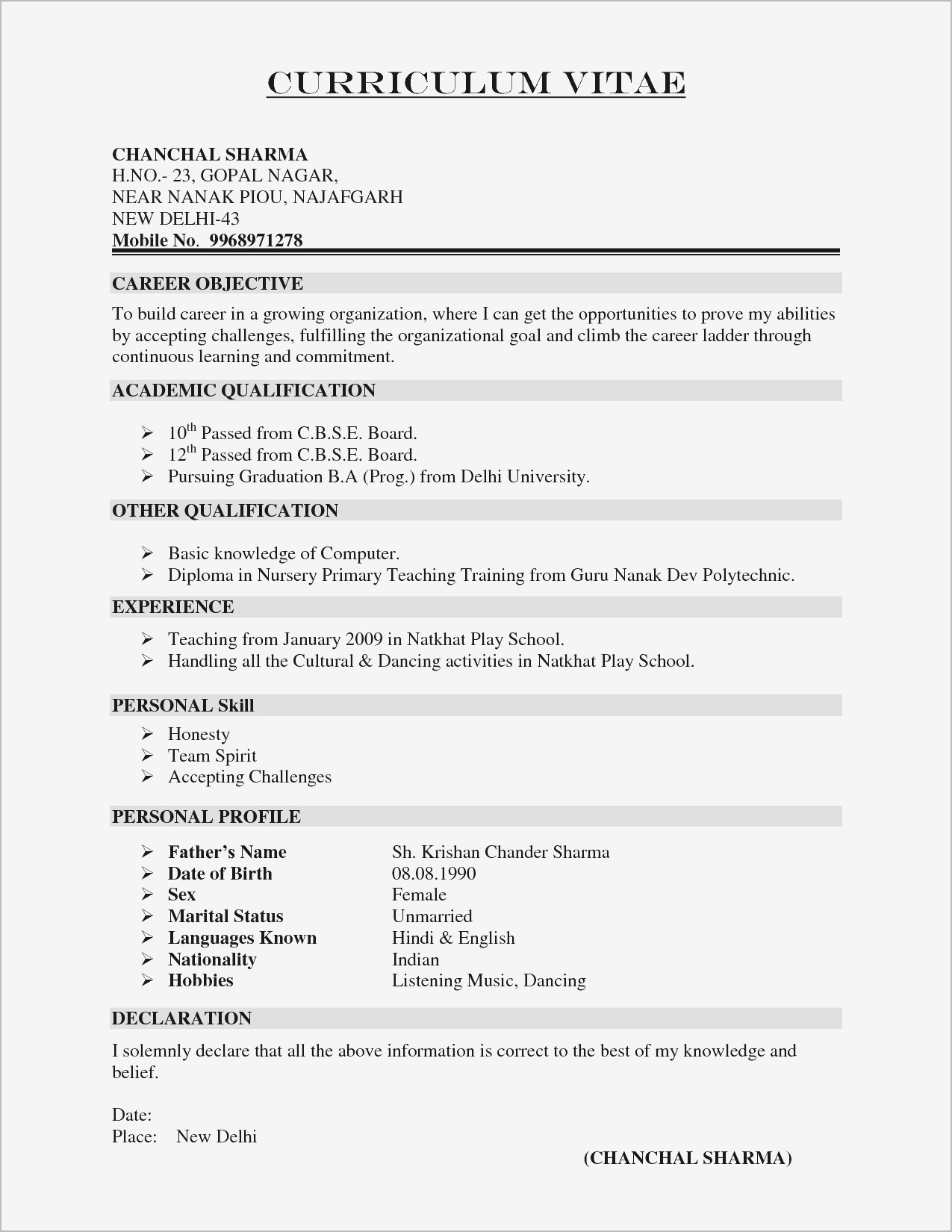 Portfolio Cover Letter Template - Professional Teaching Portfolio Template