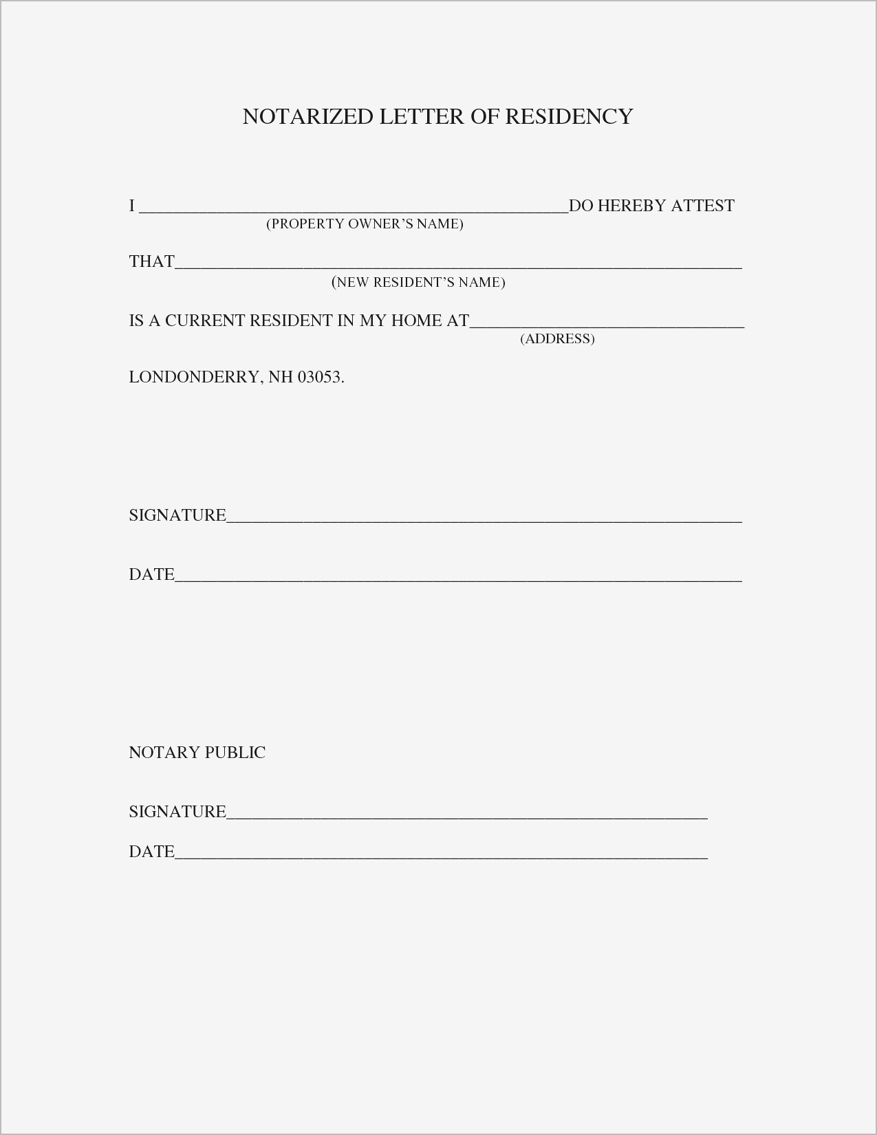 proof of residency letter notarized template Collection-Proof Residency Letter Sample Best Printable Notarized Letter Residency Template Samples for Proof 16-o