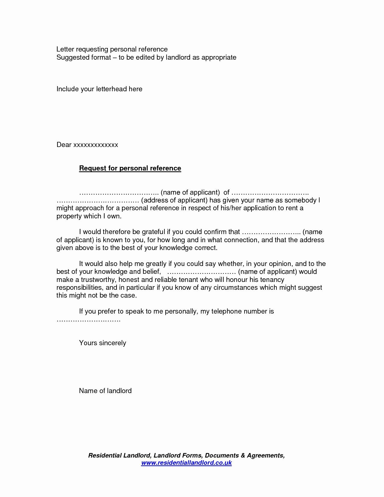 Landlord Reference Letter Template - Reference Letter From Landlord Template Best Collection solutions