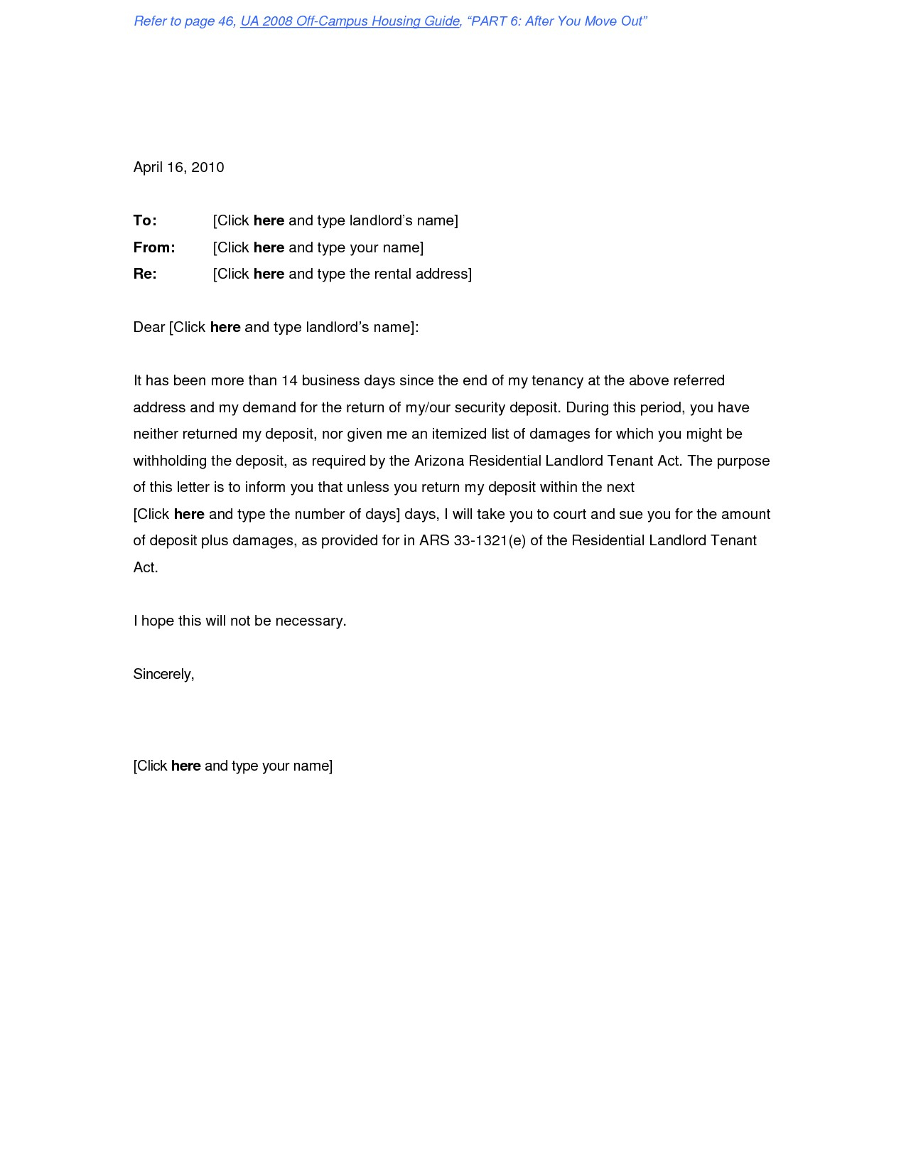 Security Deposit Refund Letter Template - Refund Receipt Template Security Deposit form Letter Re Security
