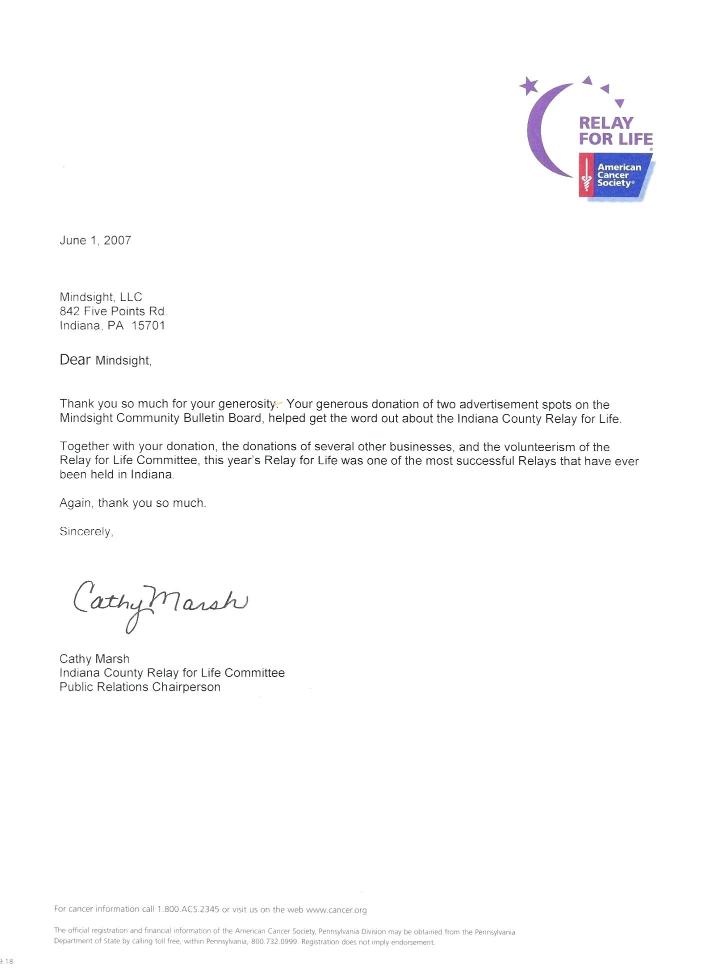 relay for life donation letter template example-Relay For Life Donation Letter Seven 20-l