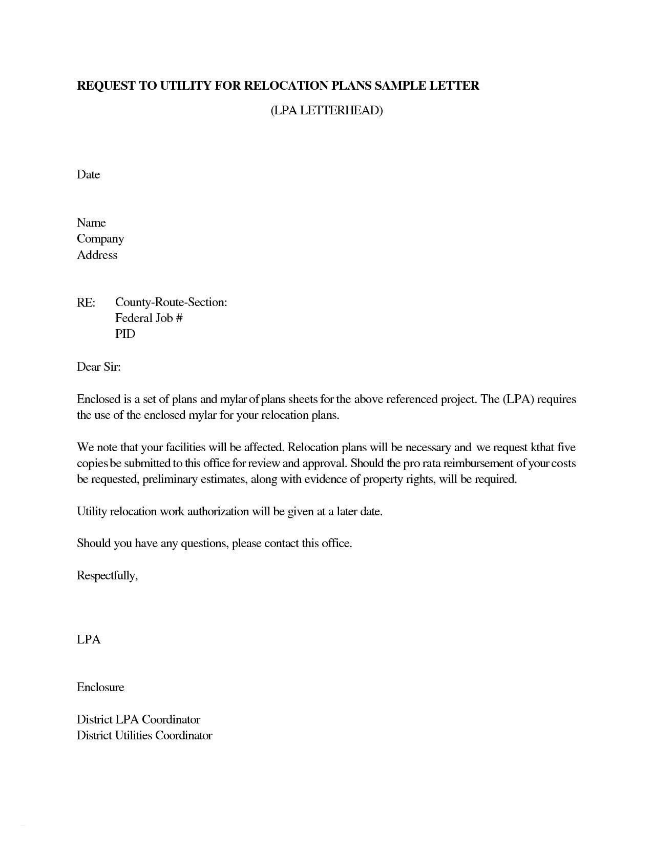 sample cover letter stating relocation