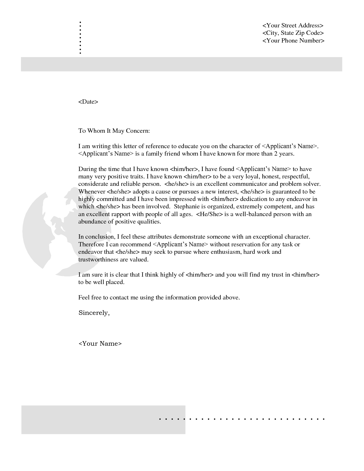Rental Reference Letter From Friend Template - Rental Reference Letter From Friend Pdf format