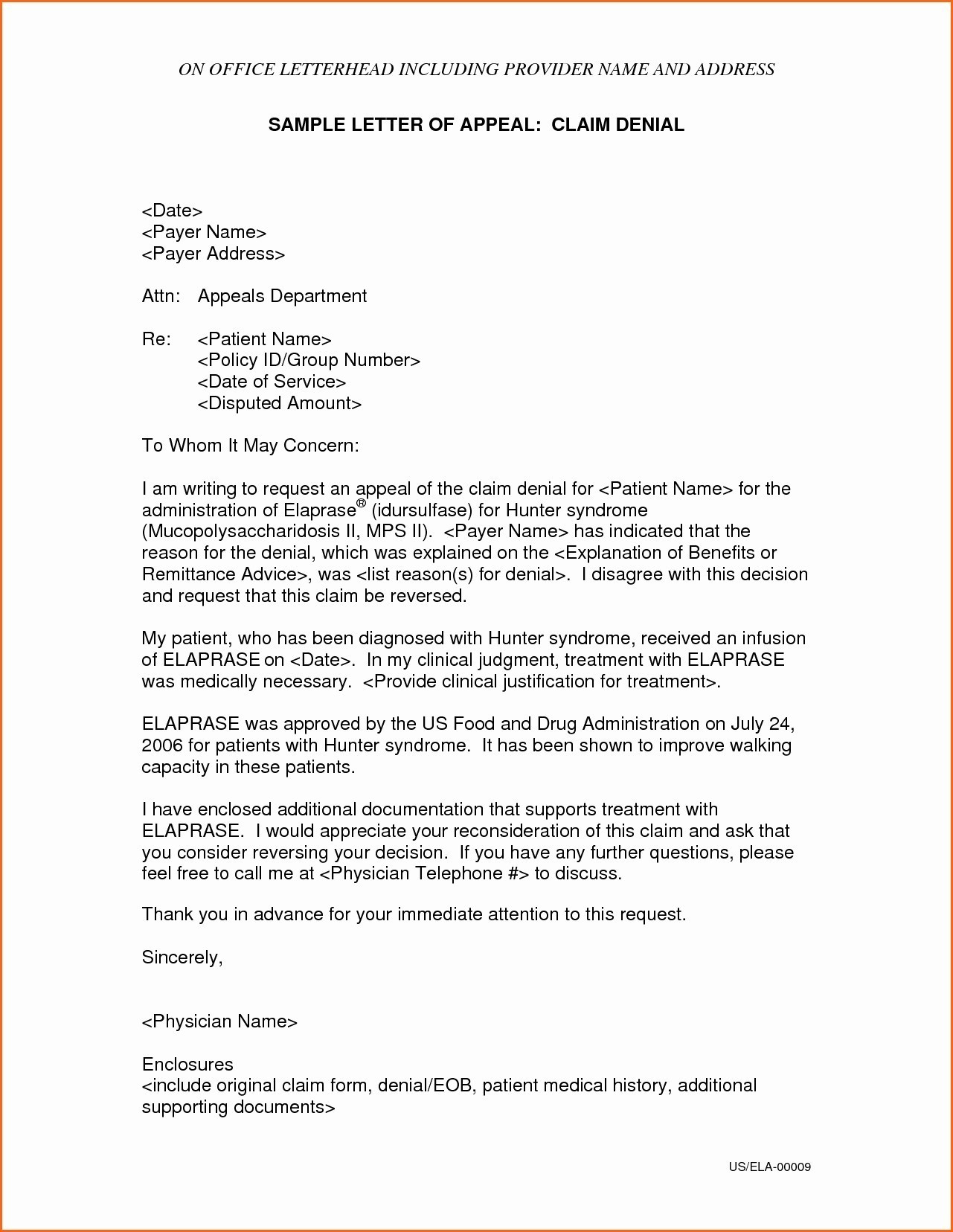 Medical Claim Appeal Letter Template - Request Letter format for Medical Reimbursement Save Appeal Letter