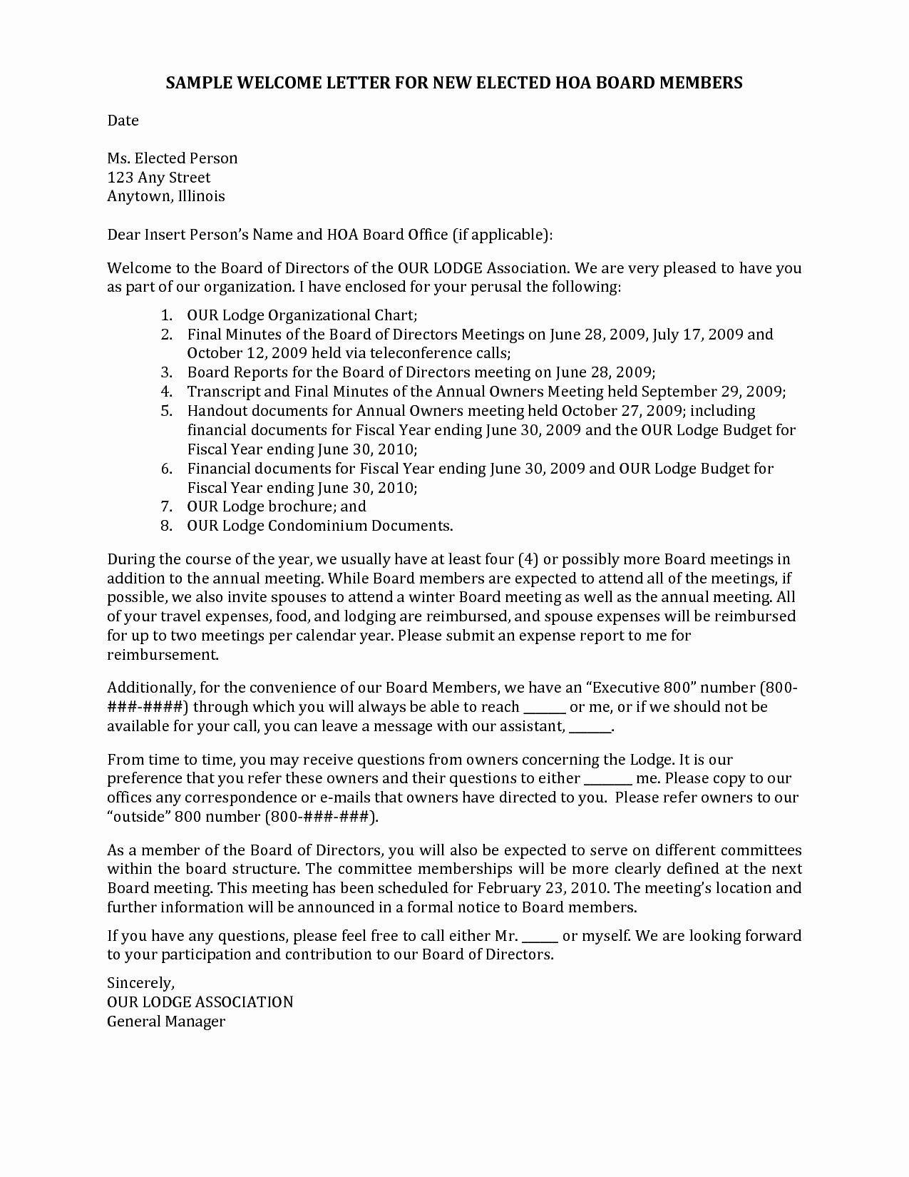 Letter to Hoa Template - Resignation Letter Homeowners association Templates Fresh Hoa Board