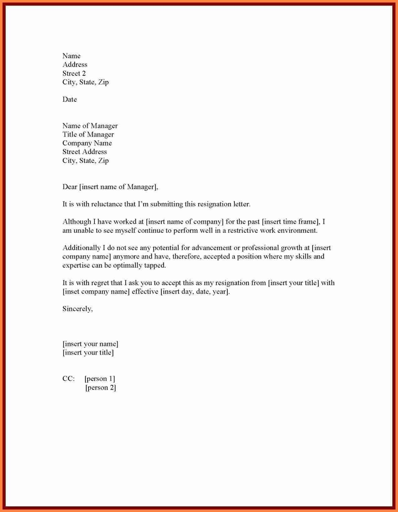 Professional Resignation Letter Template - Resignation Letter New Job Opportunity Refrence formal Resignation