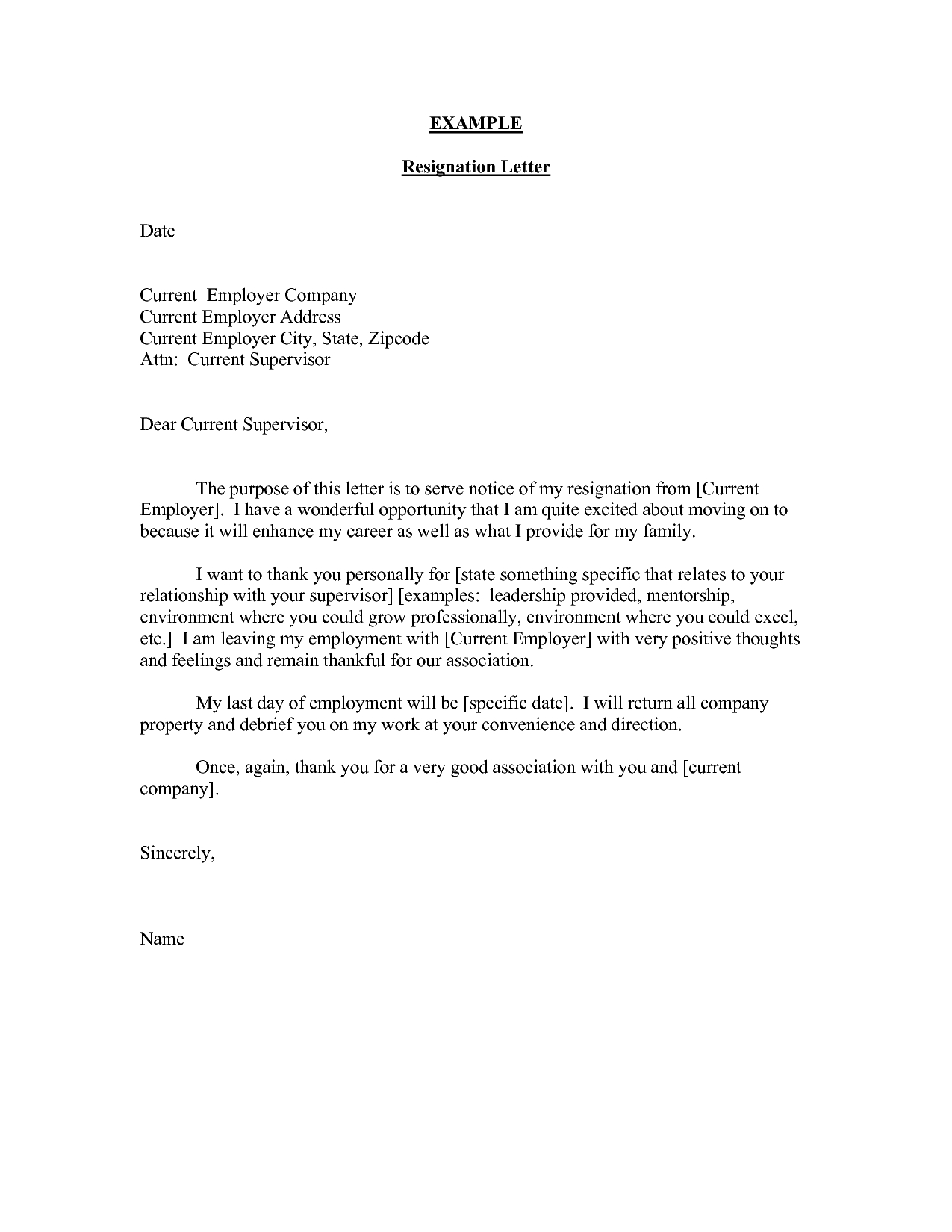 Resignation Letter format Template - Resignation Letter Sample Doc Resume and Letter Samplewriting A