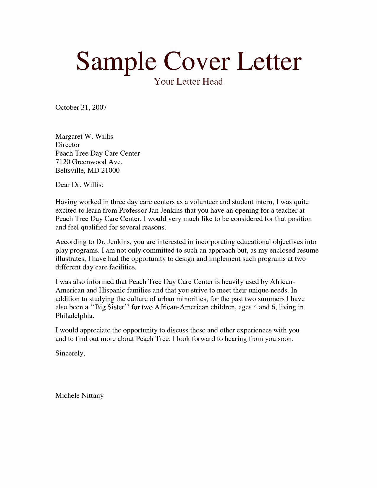 Daycare Letter to Parents Template - Resume for Child Care Luxury Child Care Letters Incepagine Ex – Best