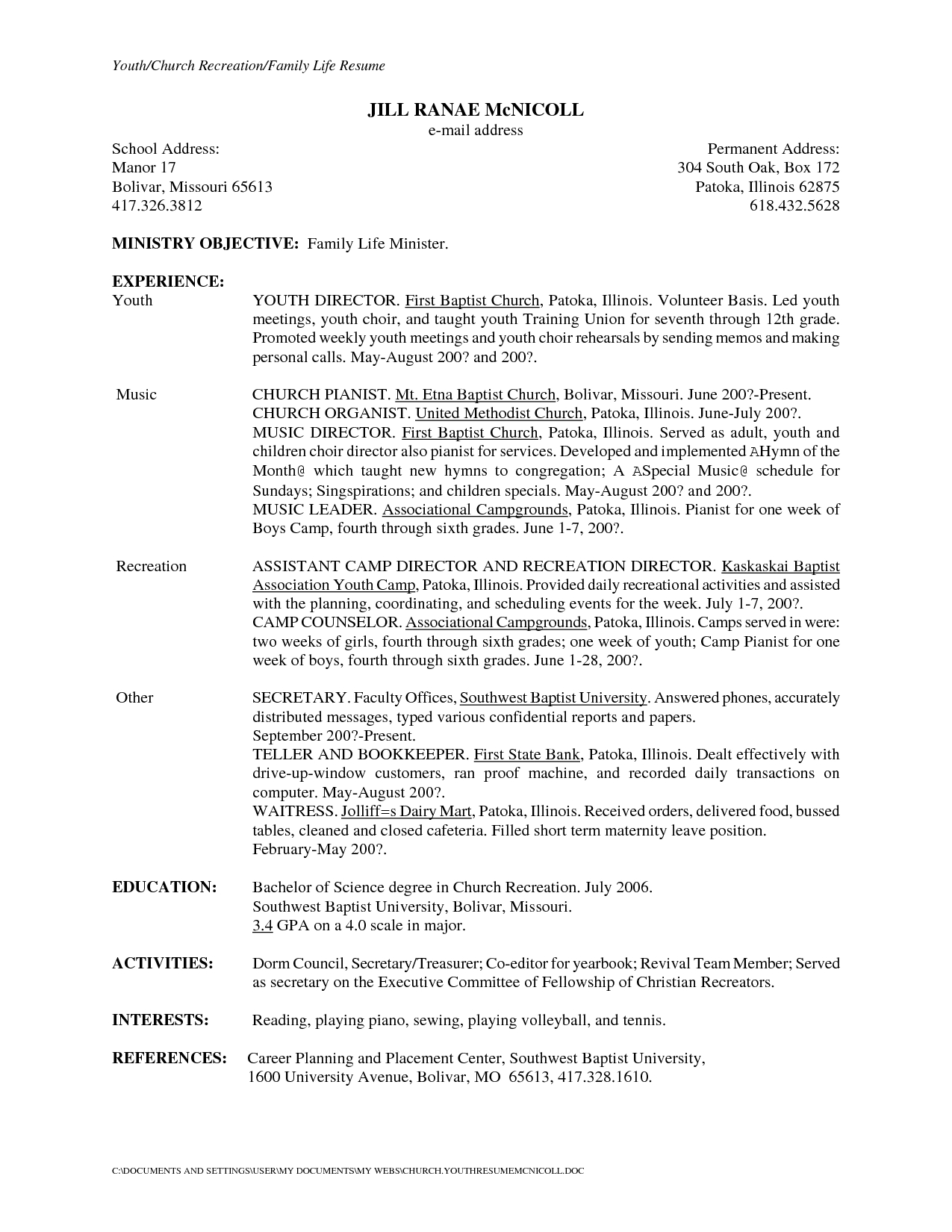 Secretary Cover Letter Template - Resume Template for Secretary Resume Templates Nursing Unit Clerk