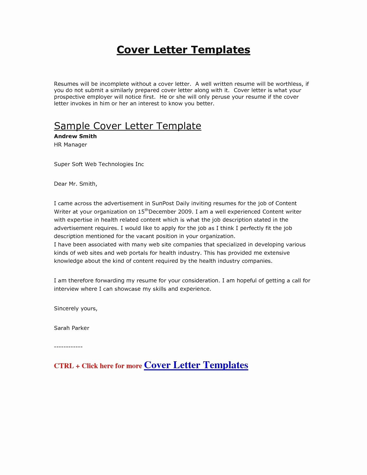 Application Letter Template - Resume Templates Poppycockreviews