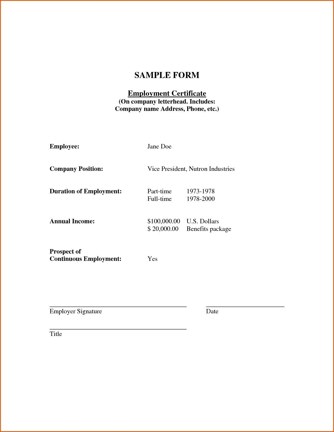 Proof Of Employment and Salary Letter Template Examples ...