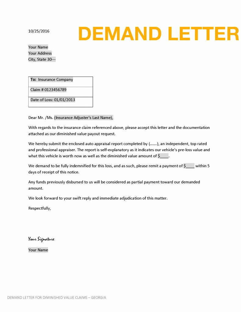 letter to insurance company template Collection-Sample Demand Letter to Insurance pany Luxury Debt Collector Job Description Elegant Letter Od Demand for 14-m