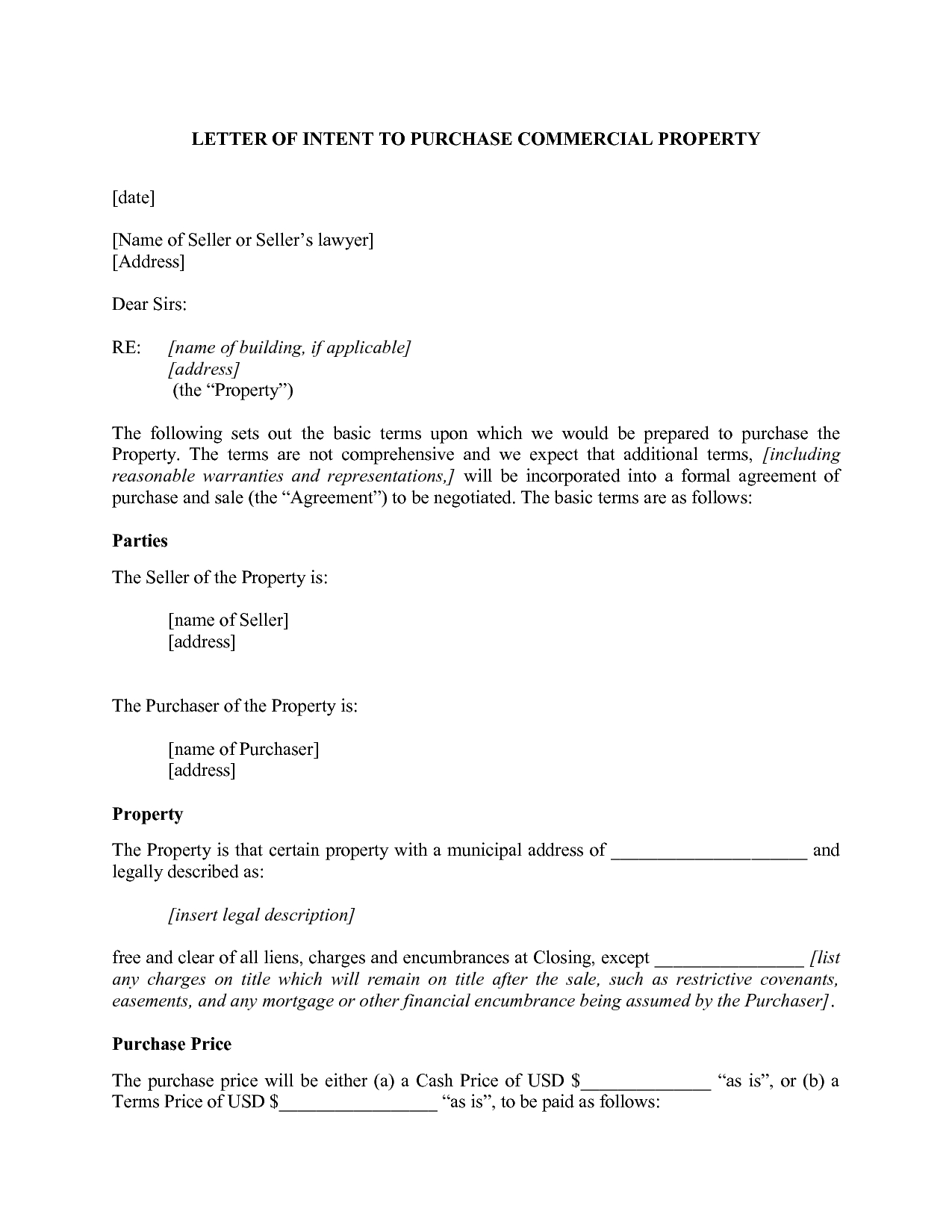 Commercial Real Estate Lease Letter Of Intent Template - Sample Letter Intent Jpeg to Lease Mercial Property Pdf In