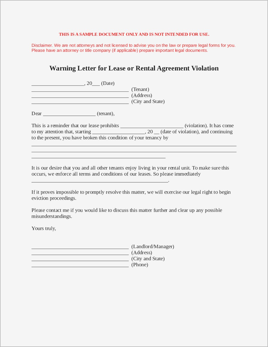 Breaking Lease Agreement Letter Template - Sample Letter to Break Lease Samples