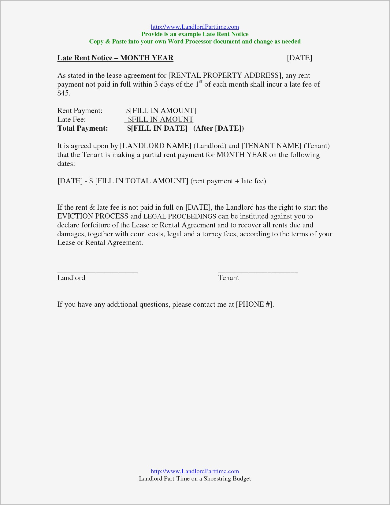 Constructive Eviction Letter Template - Sample Letter to Tenant to Pay Rent Time Samples