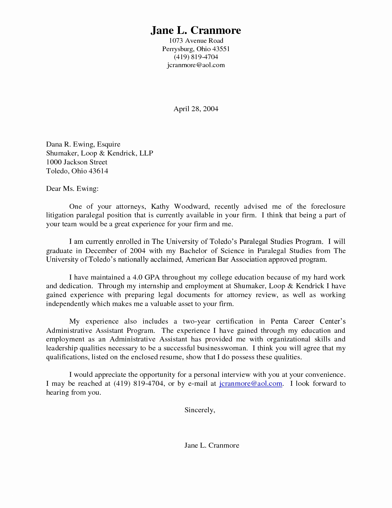 Foreclosure Letter Template - Sample Paralegal Resume Beautiful Personal Injury Lawyer Cover