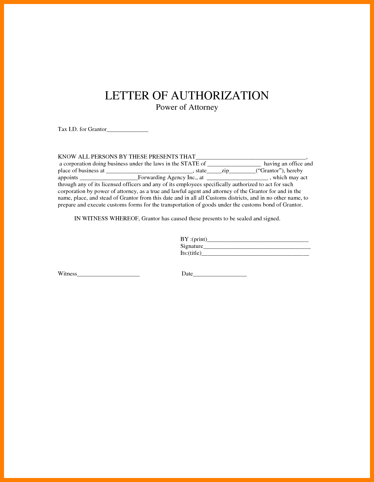 General Power Of attorney Letter Template - Sample Poa Letters Acurnamedia