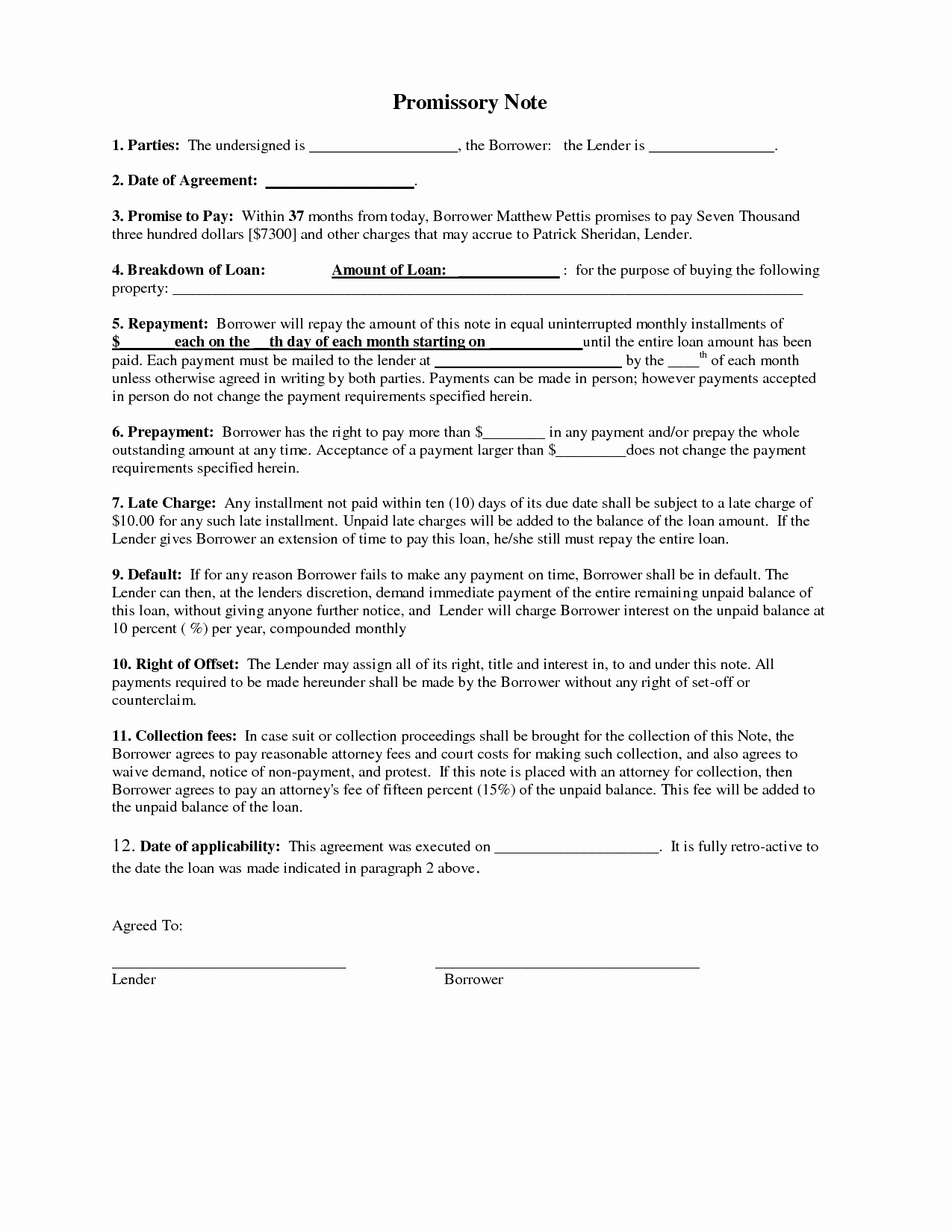 Demand Letter Promissory Note Template - Sample Promissory Note for Business Loan Inspirational Sample