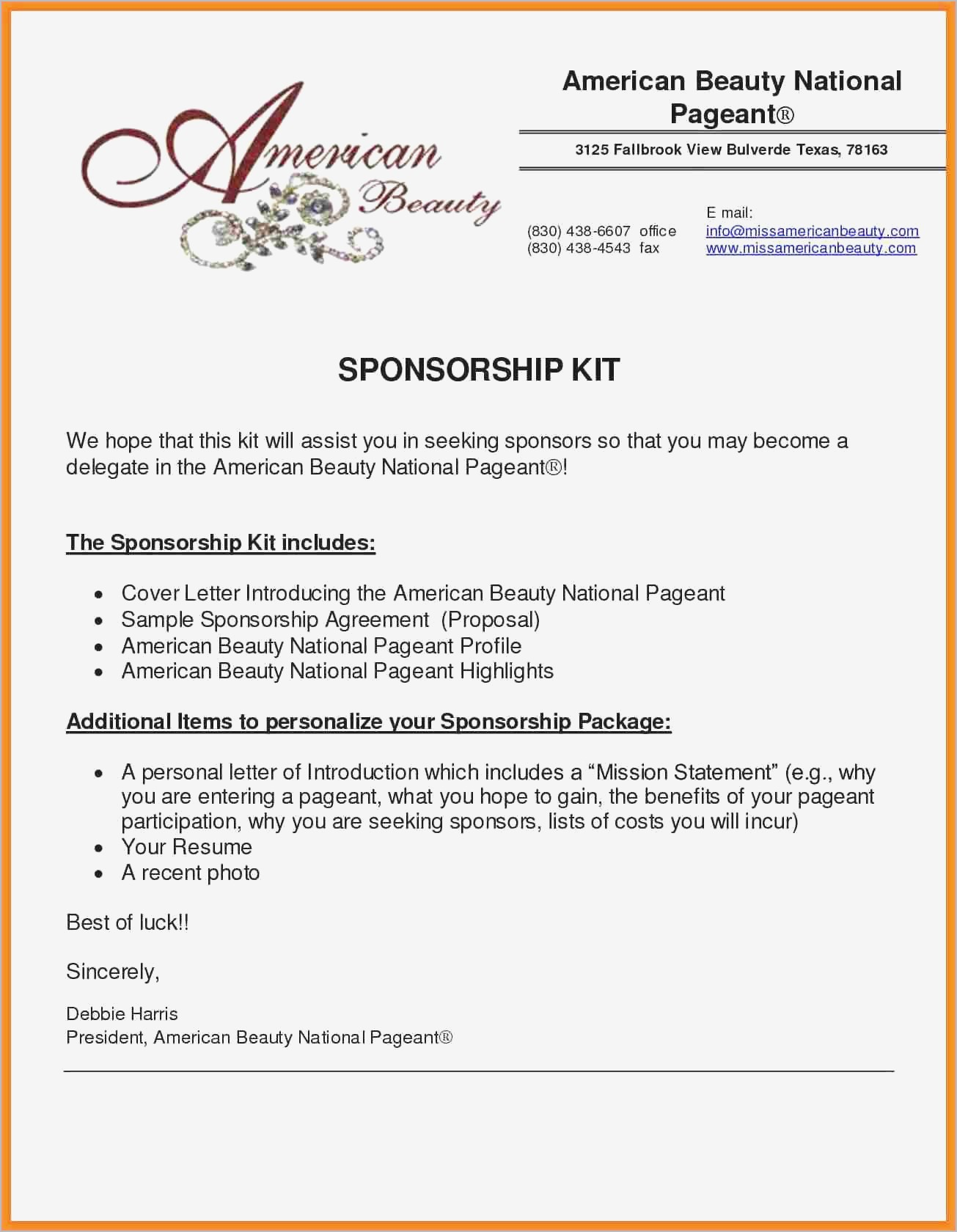 Event Sponsorship Letter Template - Sample Sponsorship Proposal Pdf format
