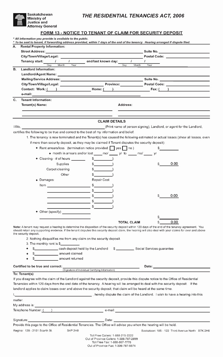 Security Deposit Demand Letter Template Florida - Security Deposit withholding Letter Template Refund New Sk form 13