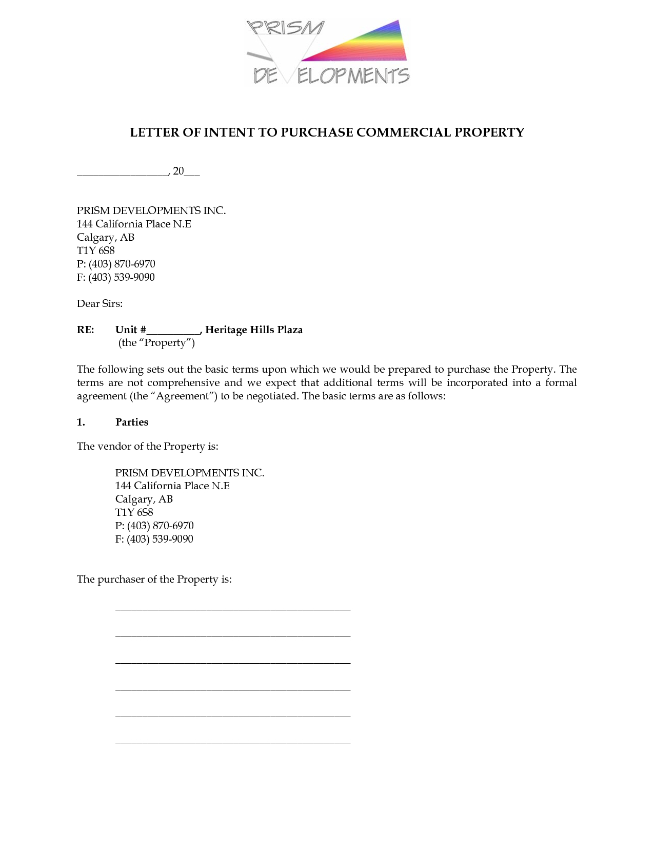 Letter Of Intent to Sell House Template - Simple Letter Intent to Purchaserty High Real Estate Free