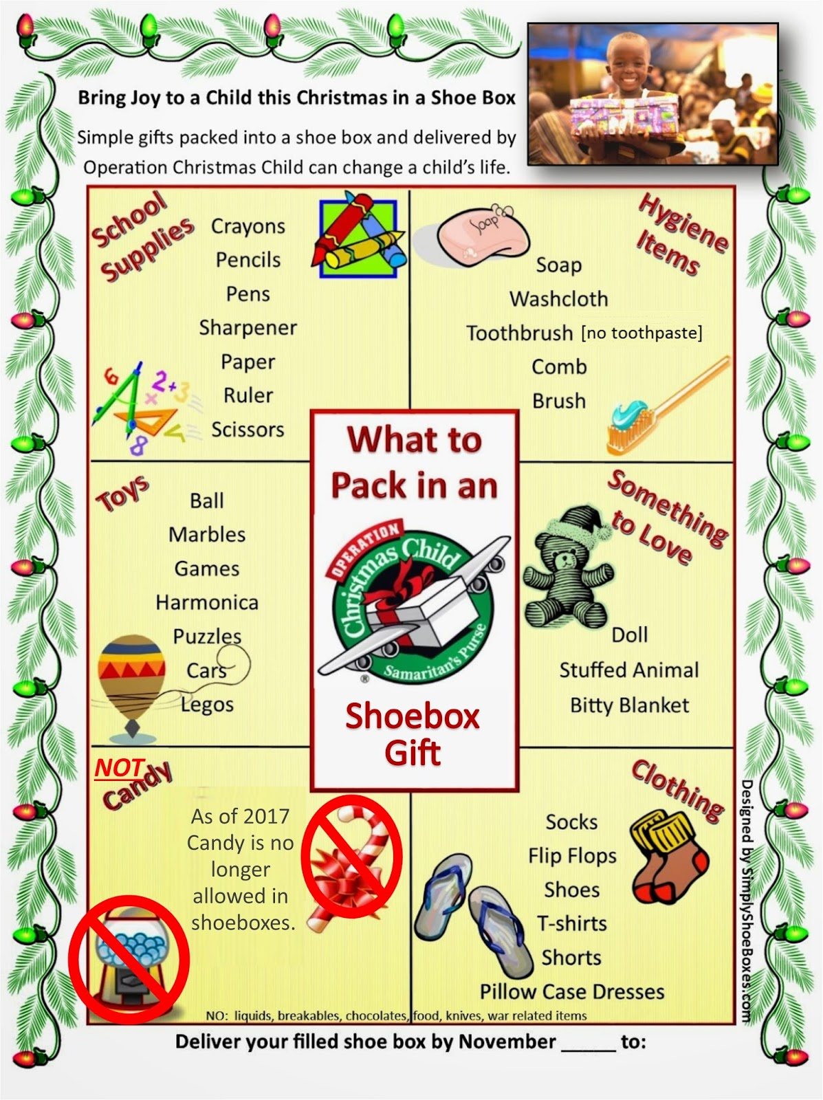 Operation Christmas Child Letter Template - Simply Shoeboxes October 2014