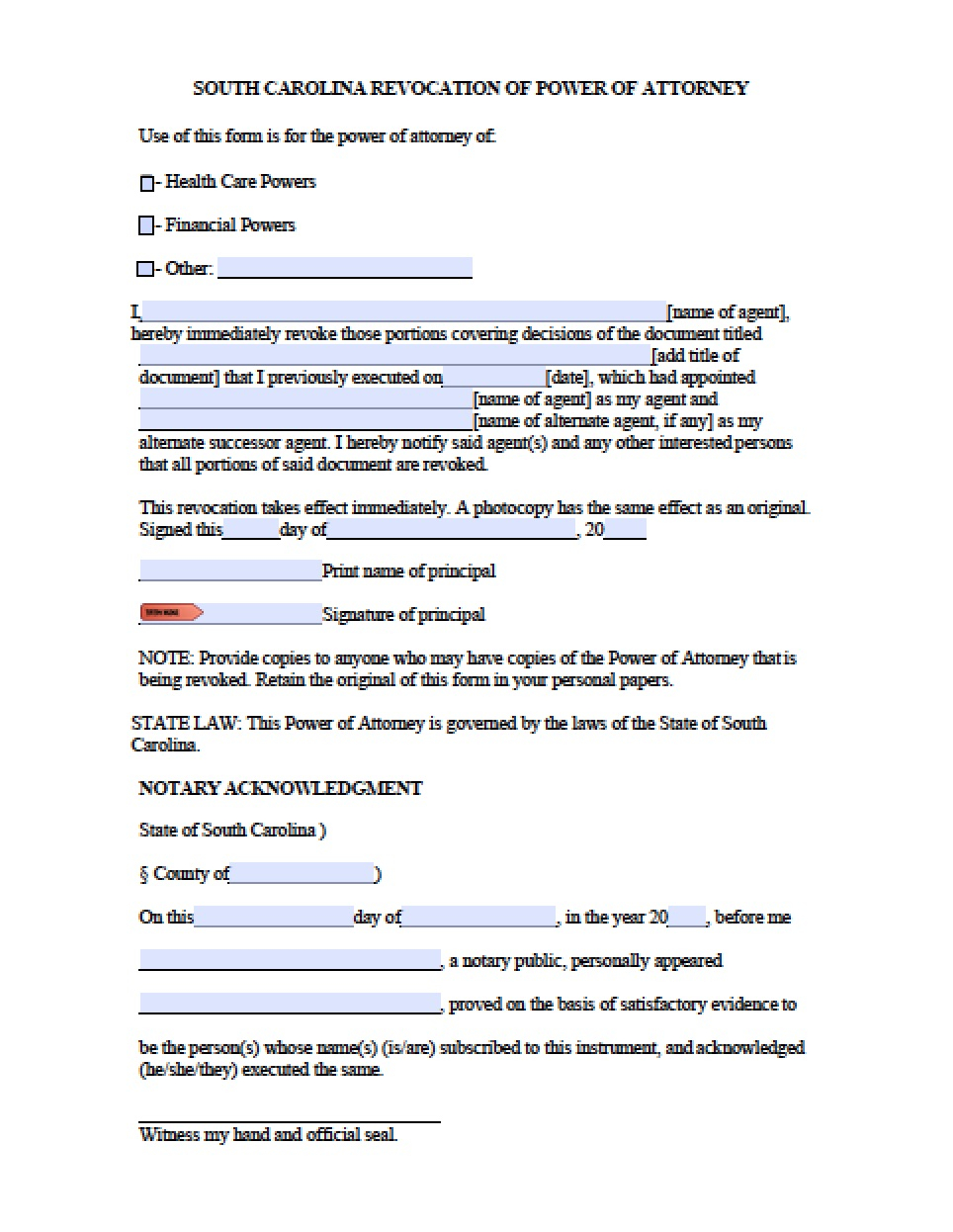 Free Temporary Guardianship Letter Template - south Carolina Minor Child Power Of attorney form Power Of