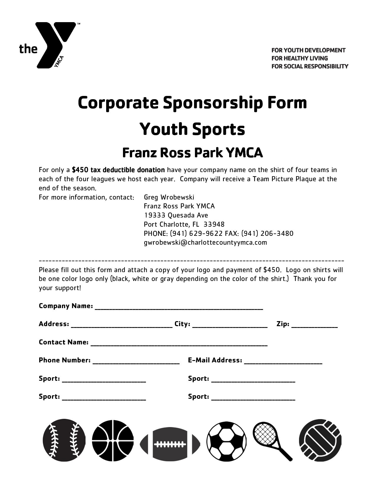 Youth Football Sponsorship Letter Template - Sponsorship Letter Template for Sports Team