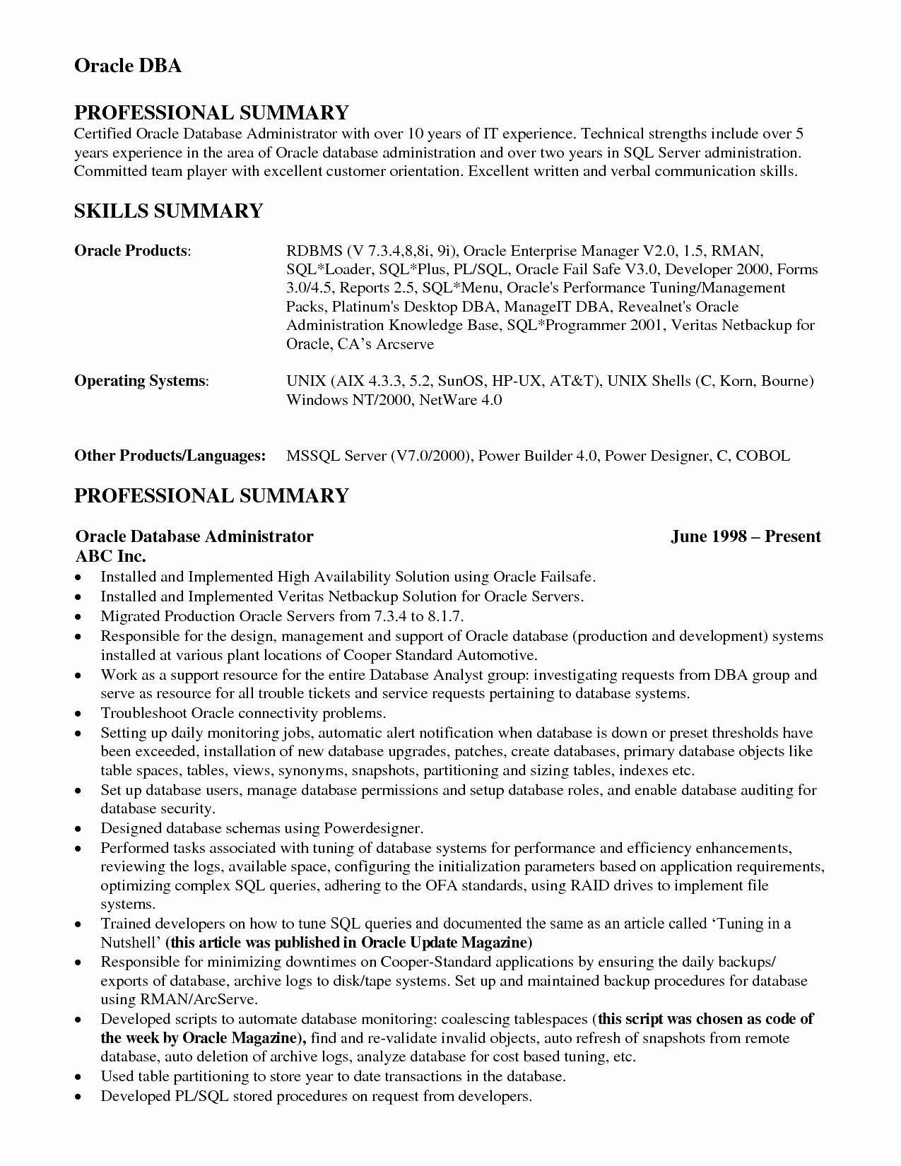 Reference Letter Template Word - Sql Server Dba Resume Beautiful 20 Personal Reference Letter