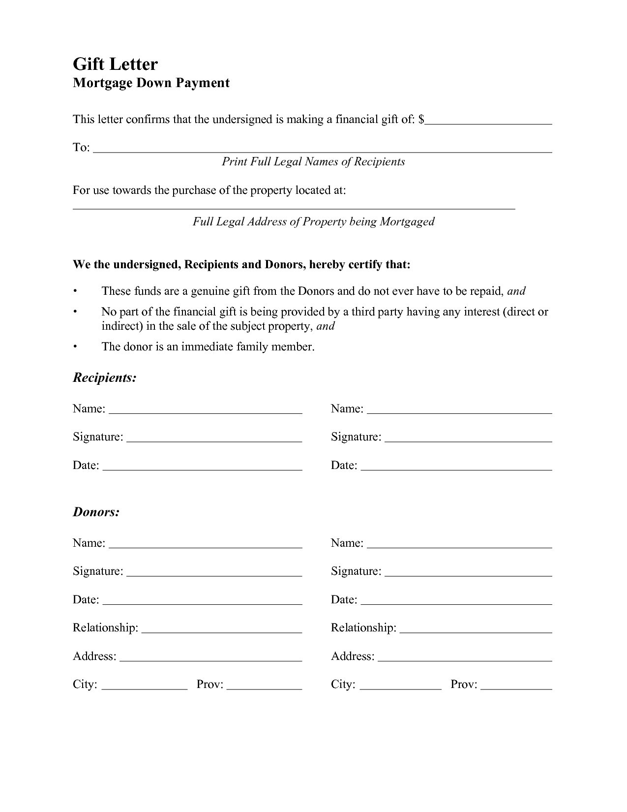 Fha Gift Letter Template - T Letter Template