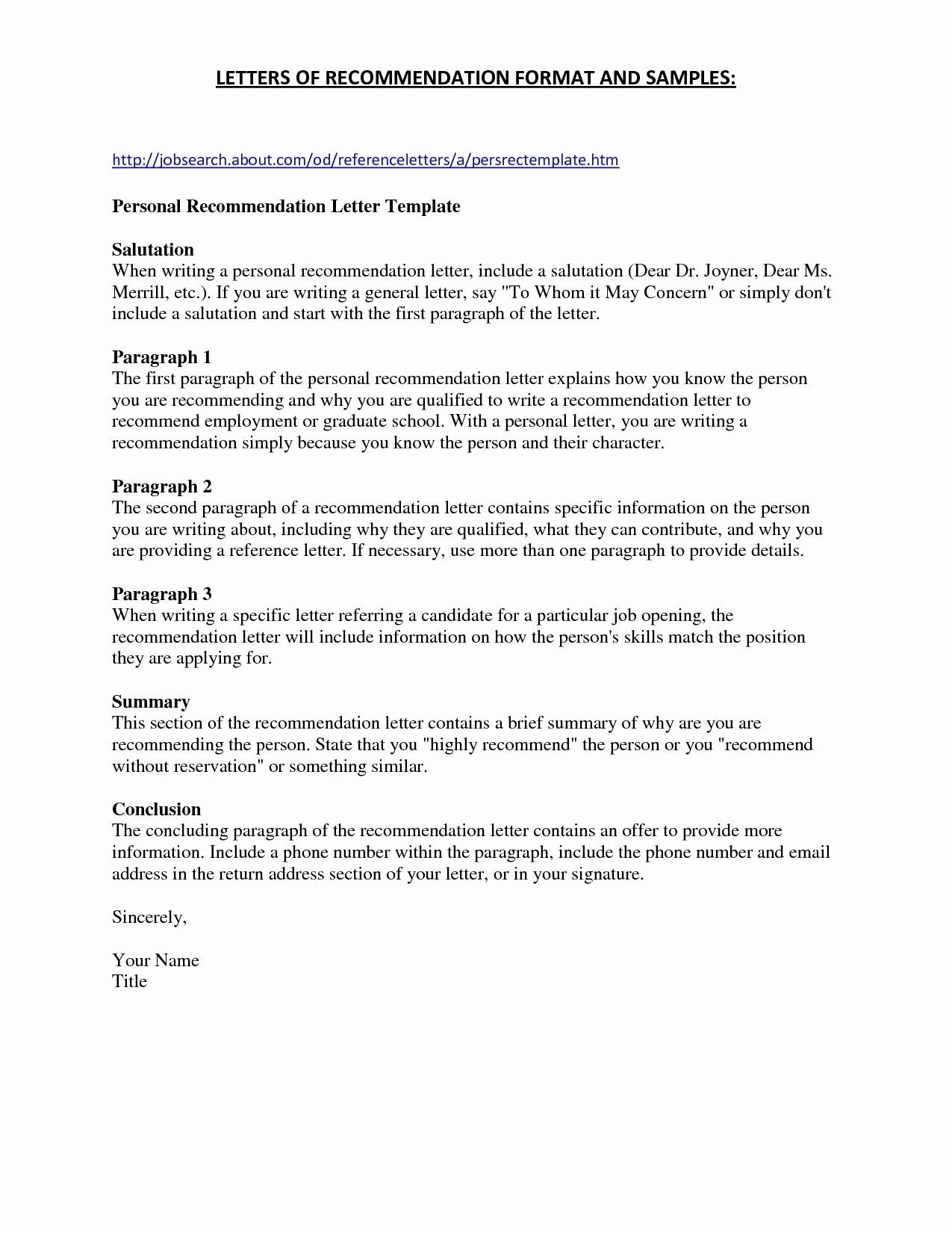 Personal Reference Letter Template - Teacher Resume Cover Letter Example Best Nursing Teaching Plan