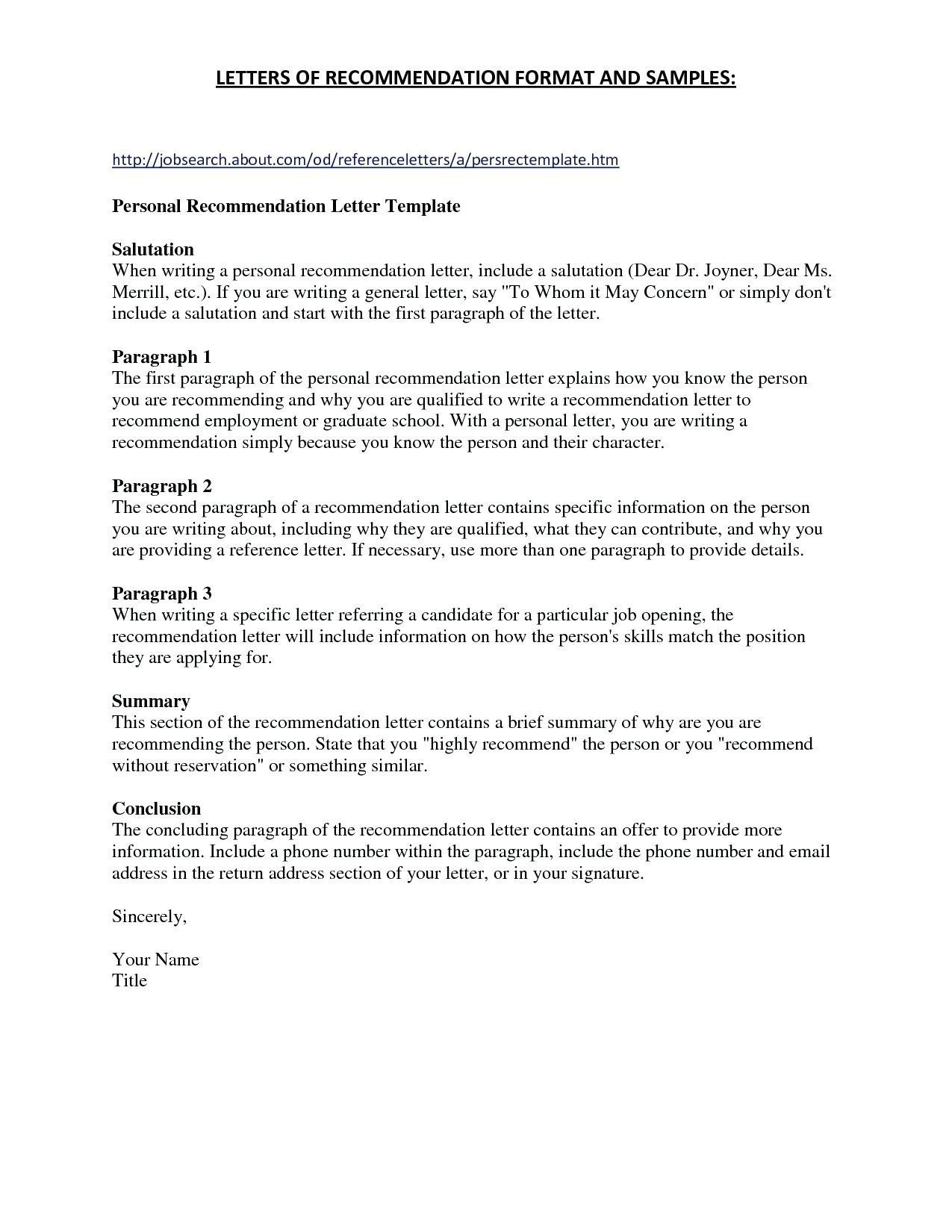 Email Letter Of Recommendation Template - Template for Letter Re Mendation for A Job New Sample Job Re