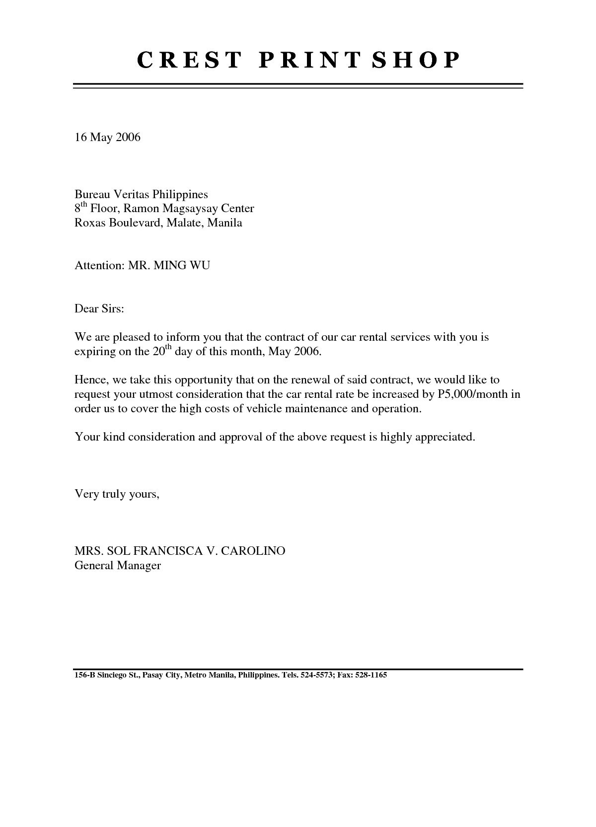 Personal Loan Repayment Letter Template Samples | Letter Template Collection