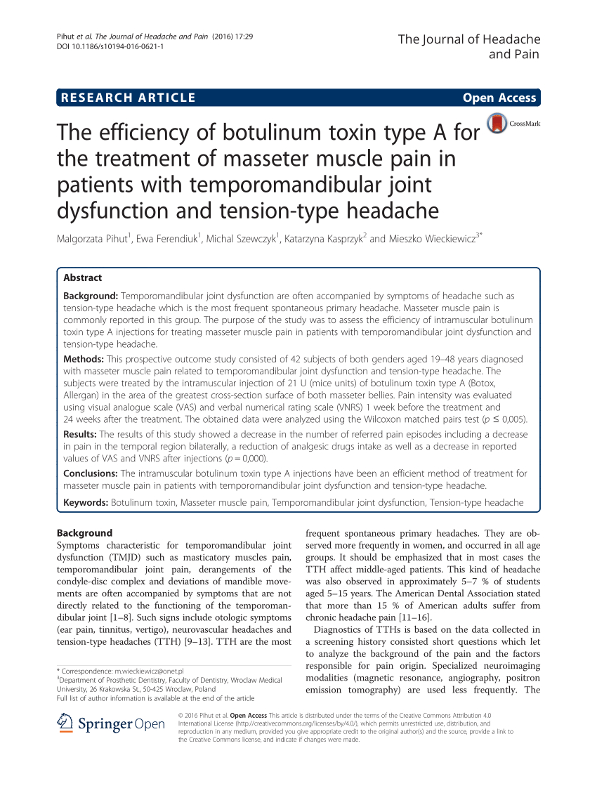 Botox Letter Of Medical Necessity Template - the Efficiency Of Botulinum toxin Type A Pdf Download Available