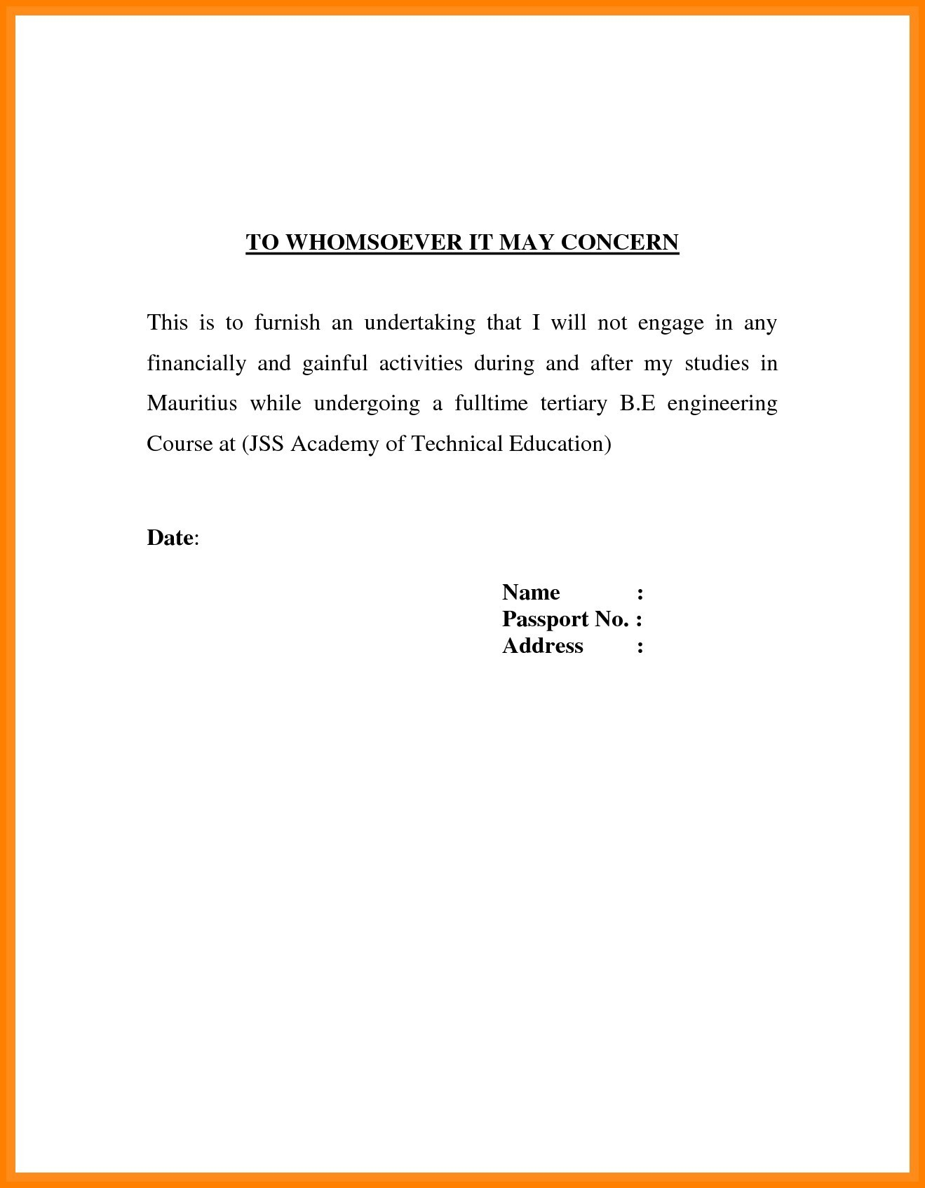 Sample To Whom It May Concern Letter Work Experience   To Whom It May Concern Letter Format For Employees Refrence Work Of Employment Verification Letter To Whom It May Concern Template 