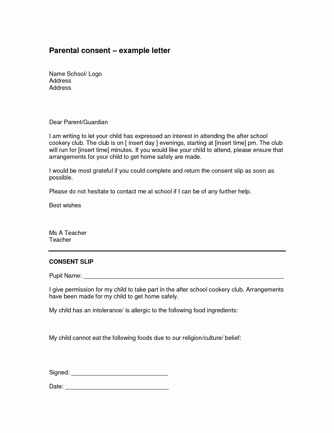 Parent Consent Letter for Travel Template - Travel Agenda Template New Best Letter Consent to Travel with E